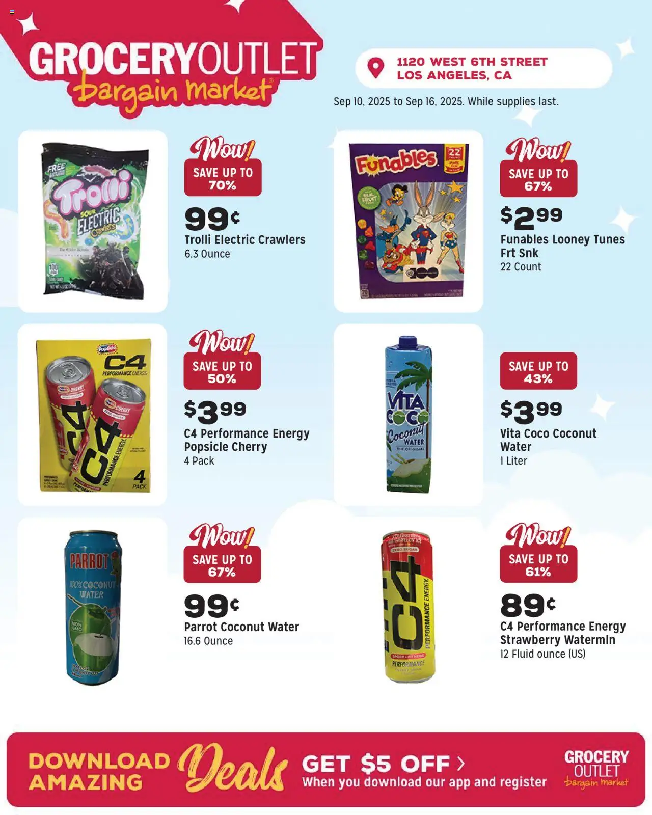 Grocery Outlet Weekly Ad - CA - valid from 10.09.2025 | Page: 2 | Products: Water