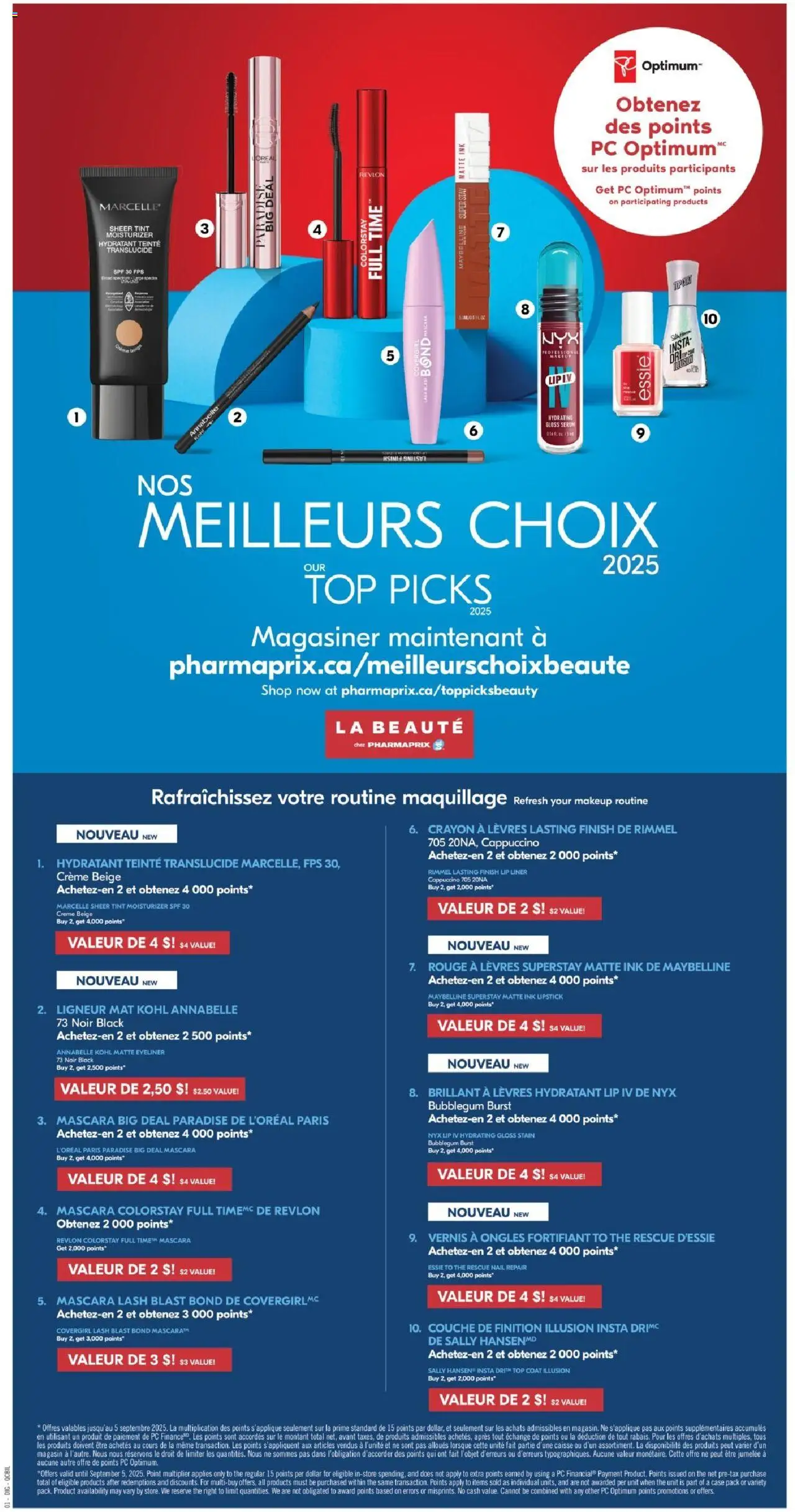 Pharmaprix flyer valid from 16.08.2025 | Page: 21 | Products: Case, Mascara, Lipstick, Coat