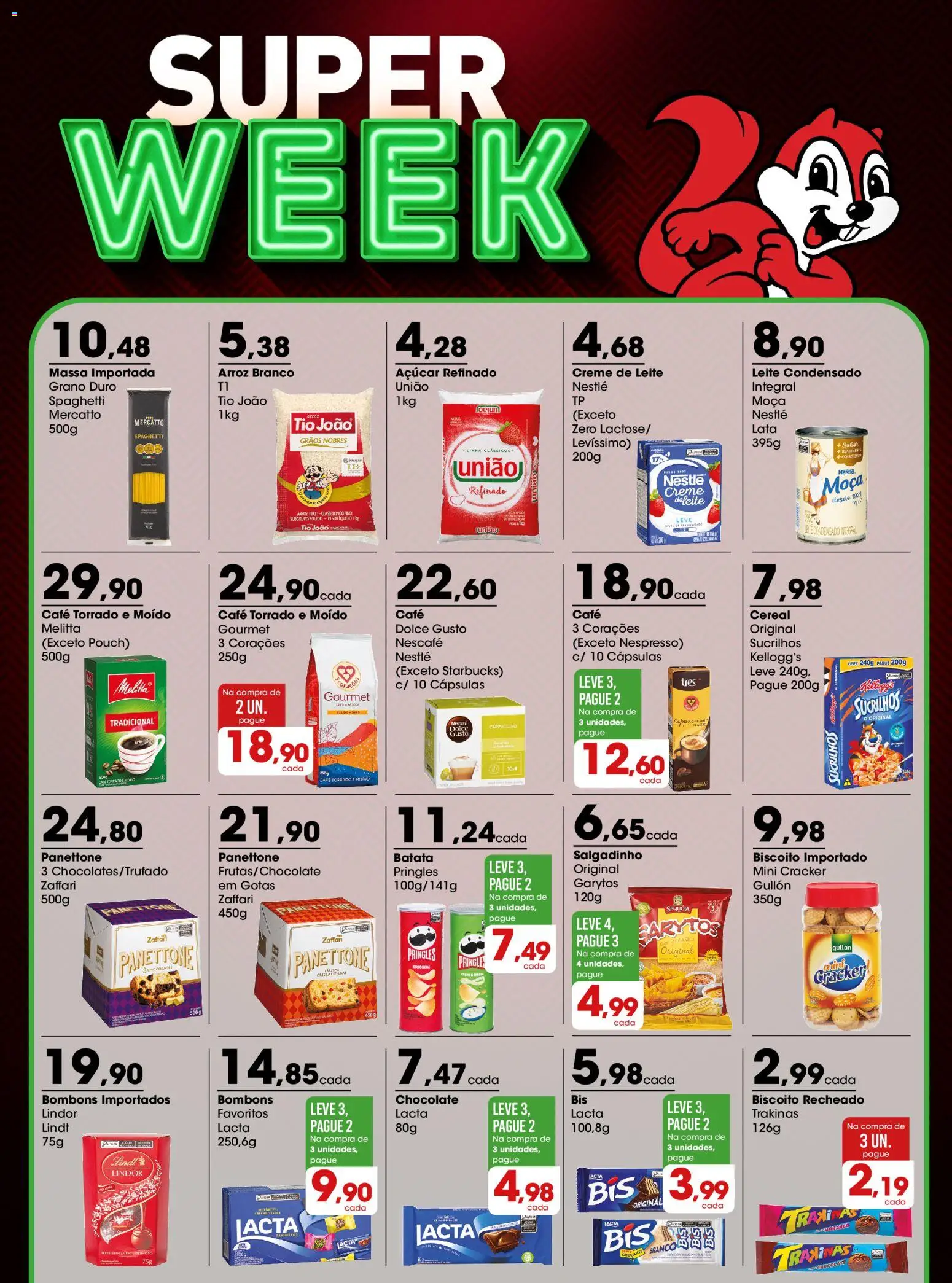 Zaffari Folheto - válido de 24.11.2025 | Página: 1 | Produtos: Biscoito, Sucrilhos, Creme de leite, Biscoito recheado