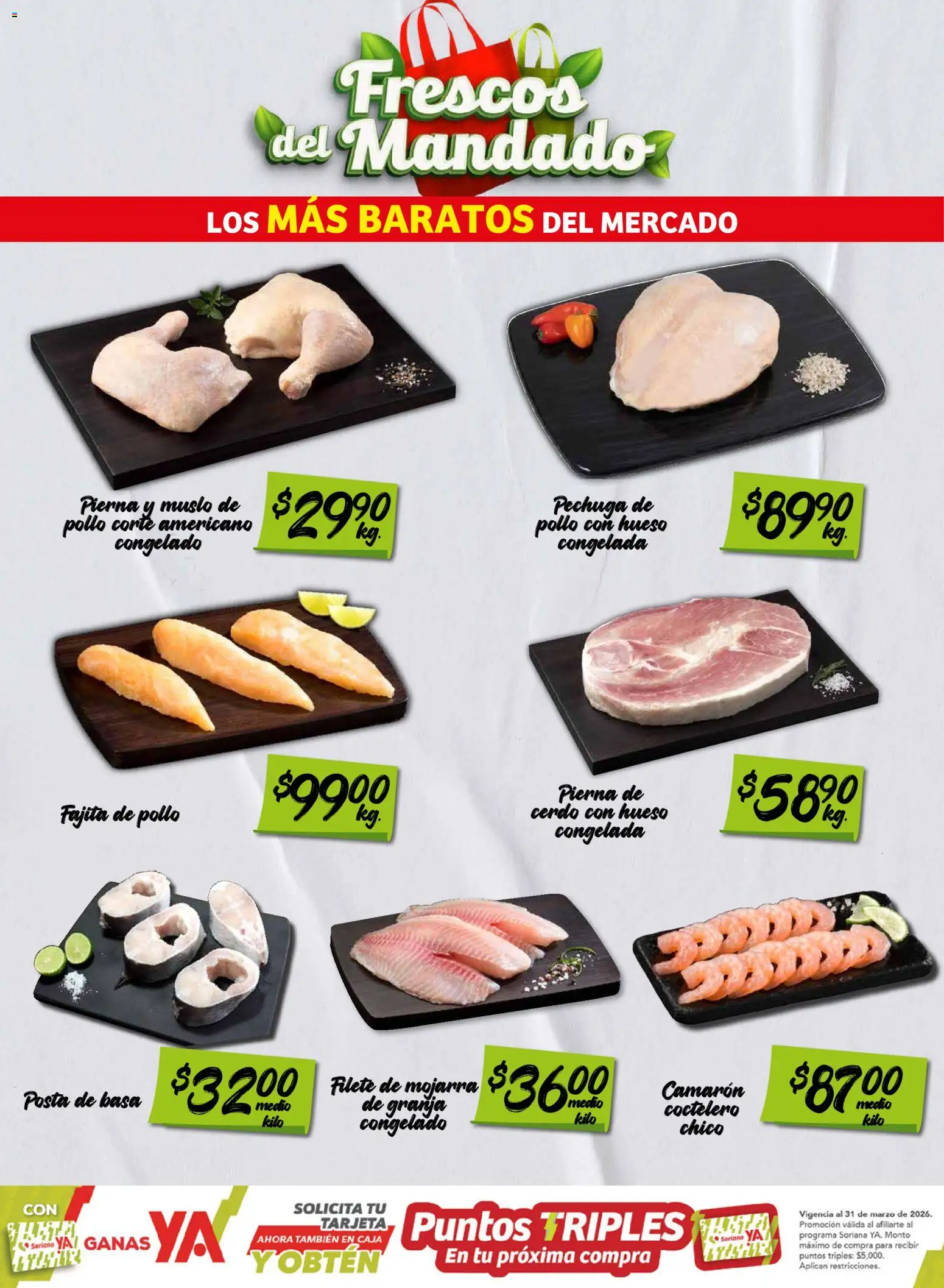 Nuevas ofertas de Soriana válidas en toda la República Mexicana desde el 20.01.2026. ¡Encuentra las mejores ofertas en Soriana - Frescos del Mandado Mercado: Nuevo León! | Página: 2 | Productos: Pollo, Cerdo, Caja