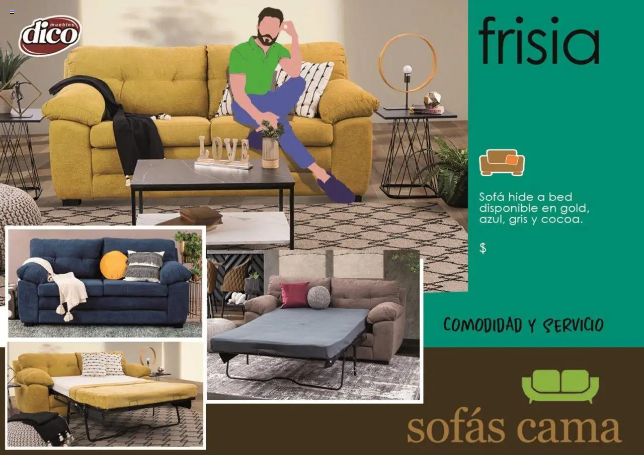 Nuevas ofertas de Muebles Dico válidas en toda la República Mexicana desde el 25.09.2025. ¡Encuentra las mejores ofertas en Muebles Dico - Catálogo Sofás Cama! | Página: 13 | Productos: Sofá, Cama