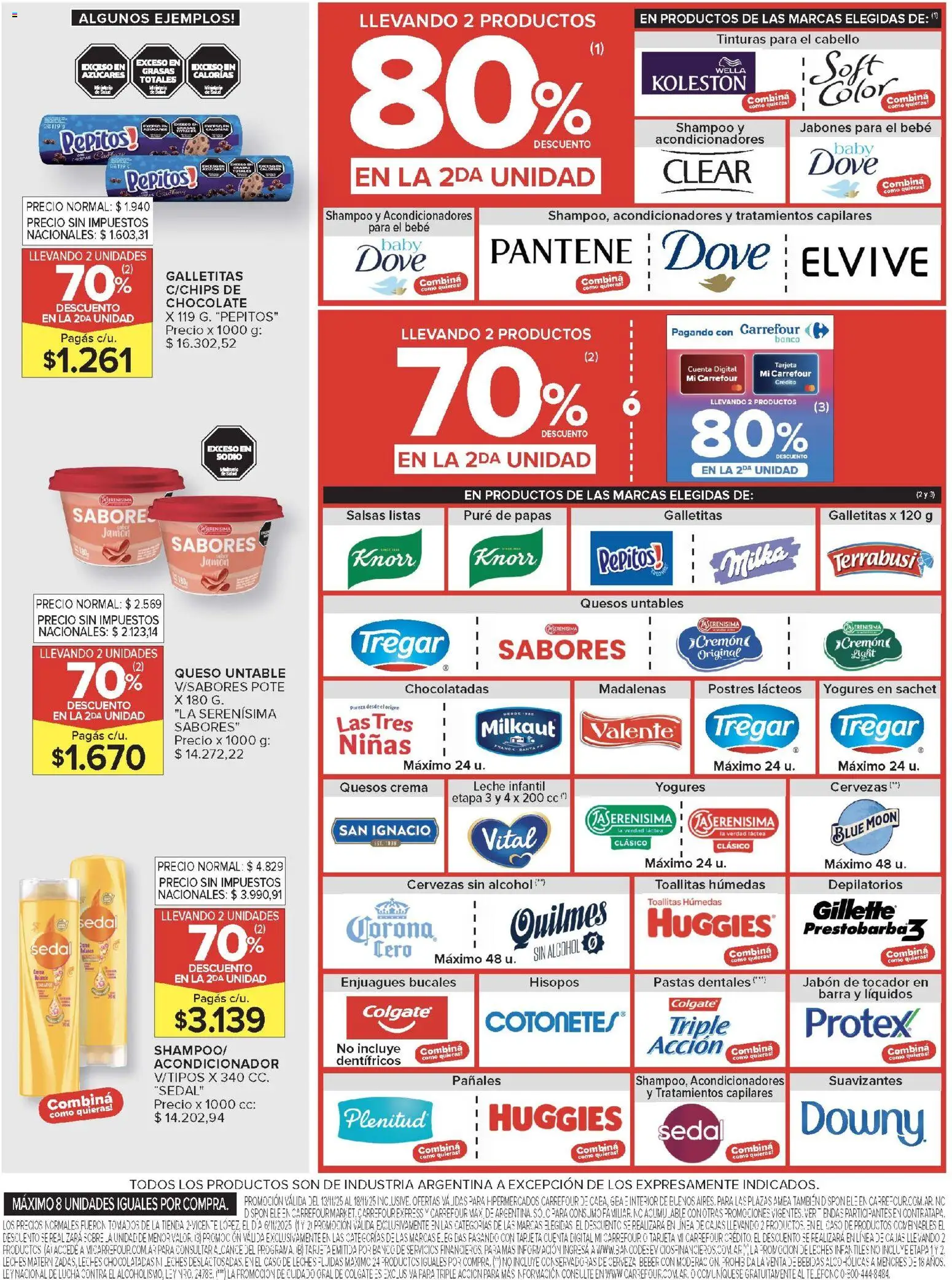 Carrefour ofertas │ válido desde el 13.11.2025 | Página: 3 | Productos: Galletitas, Toallitas húmedas, Jabón, Leche