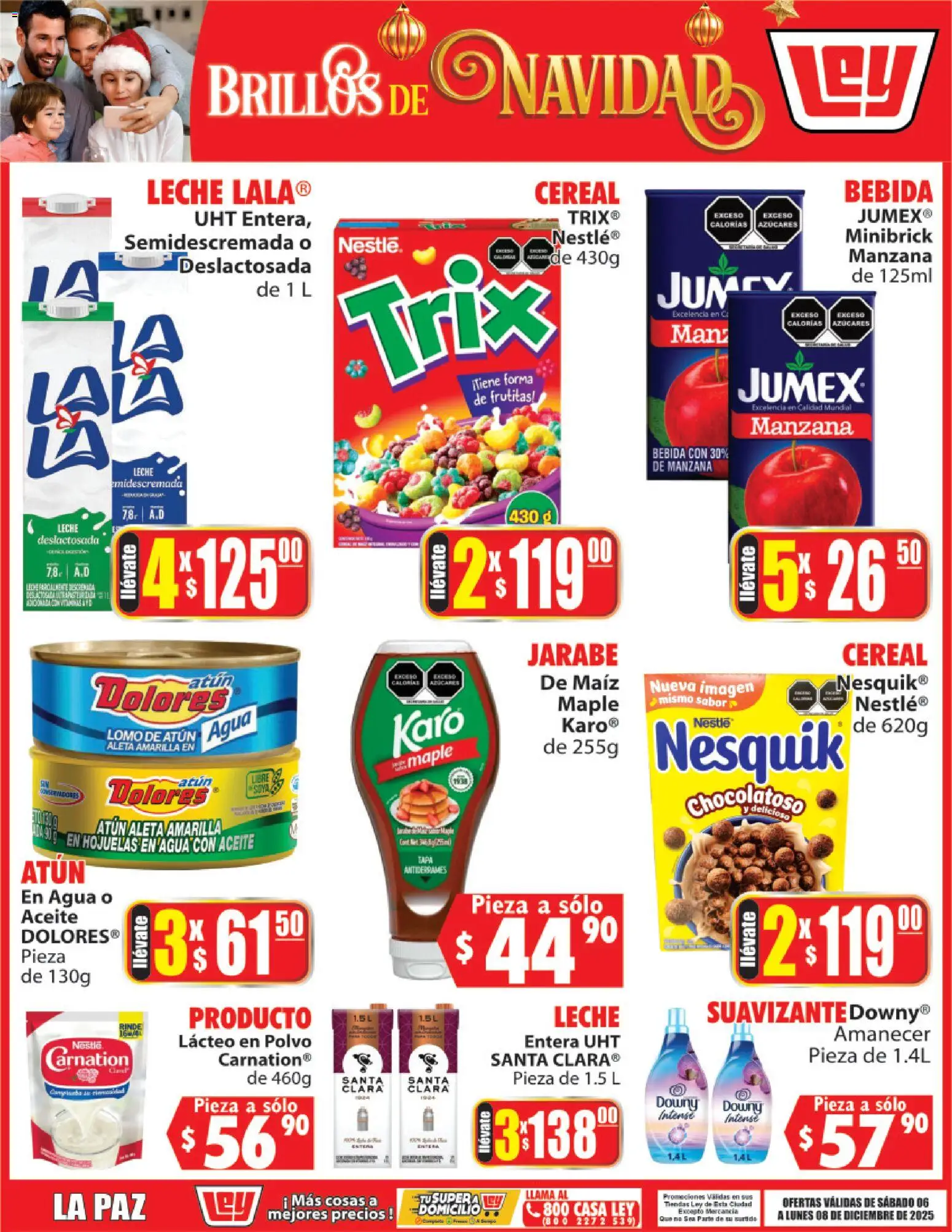 Nuevas ofertas de Casa Ley válidas en toda la República Mexicana desde el 06.12.2025. ¡Encuentra las mejores ofertas en Casa Ley folleto Brillos de Navidad! | Página: 2 | Productos: Maíz, Leche, Hojuelas, Polvo