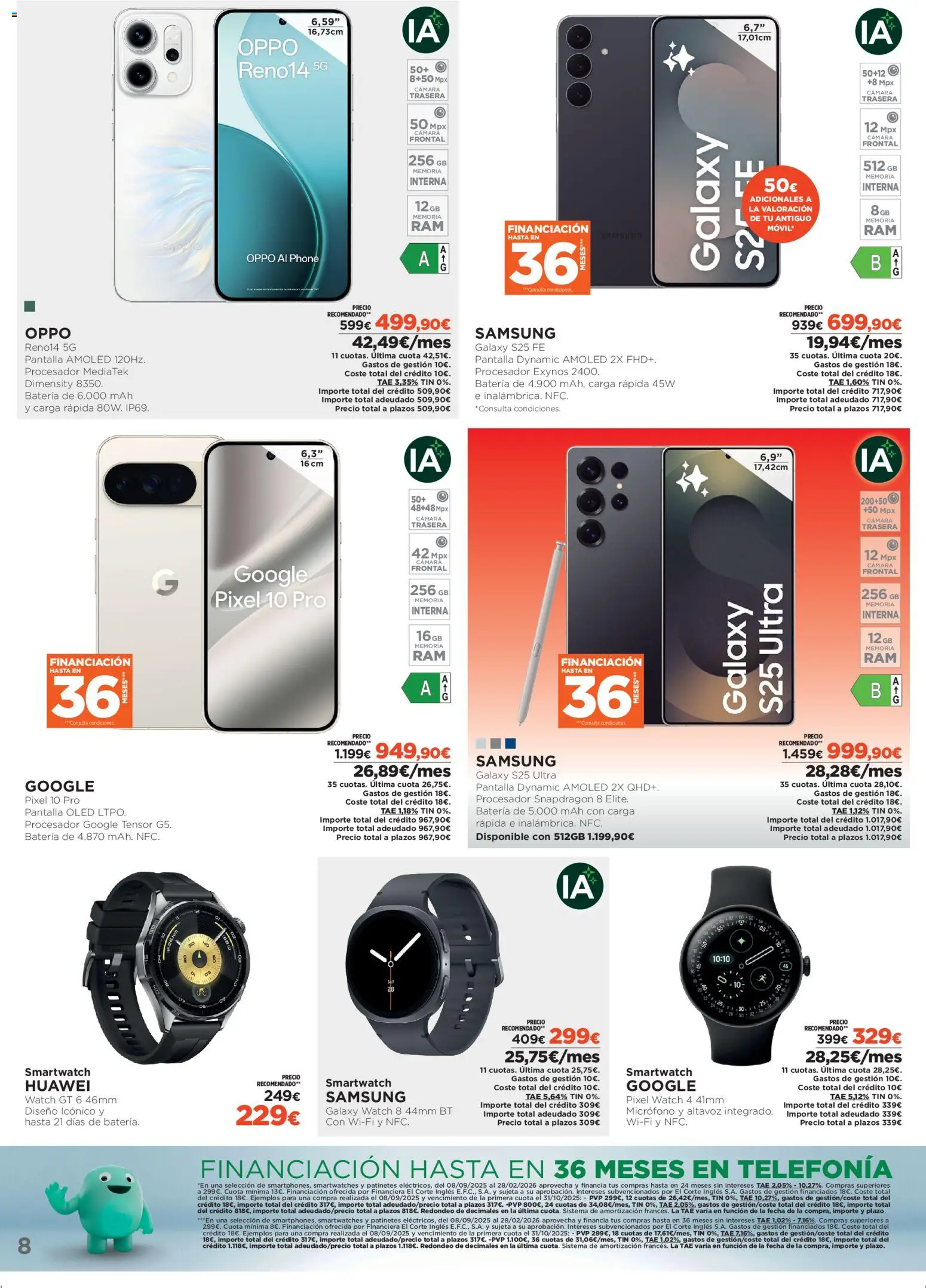 Nuevas ofertas de El Corte Inglés válidas en toda la República Mexicana desde el 07.01.2026. ¡Encuentra las mejores ofertas en El Corte Inglés catálogo Ofertas que ilusionan! | Página: 8 | Productos: Cámara, Micrófono, Batería