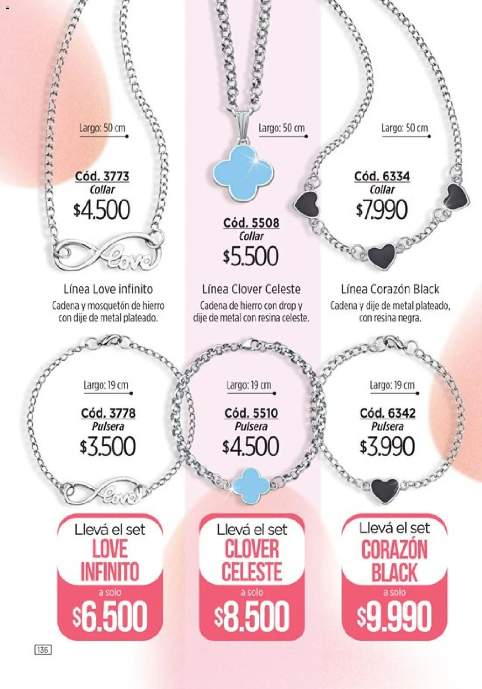 Catálogo Amodil Campaña 3 │ válido desde el 01.03.2026 | Página: 136 | Productos: Pulsera, Collar, Dije, Cadena