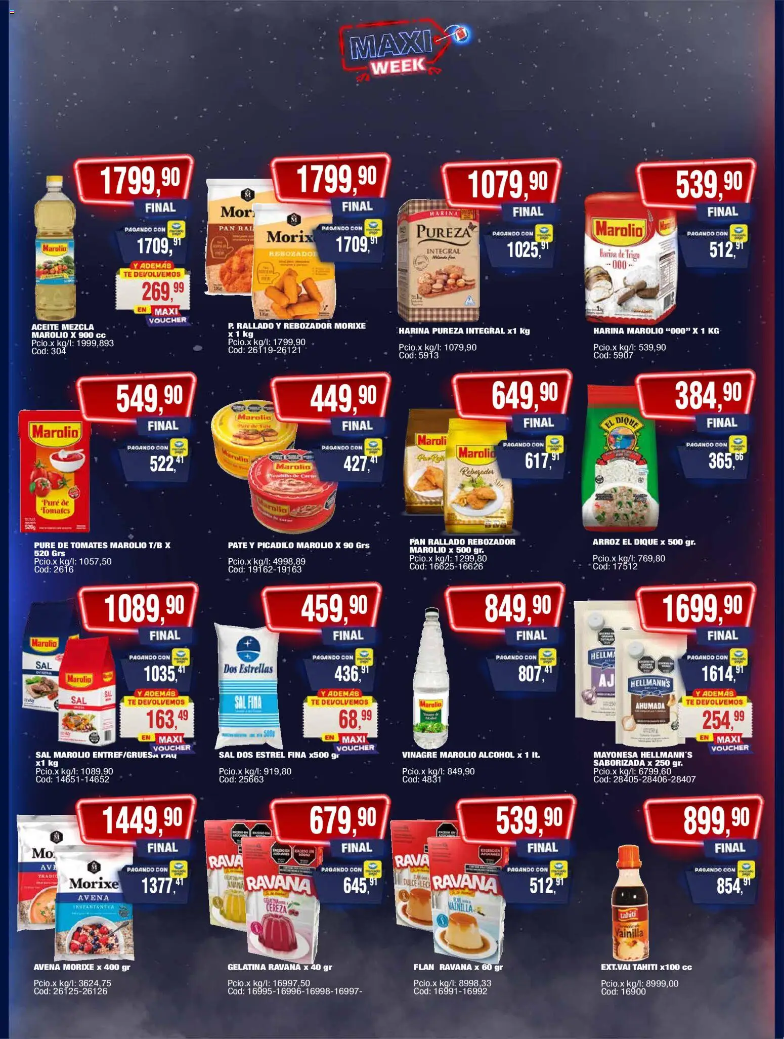 Maxiconsumo ofertas │ válido desde el 10.11.2025 | Página: 2 | Productos: Aceite, Vinagre, Avena, Pan