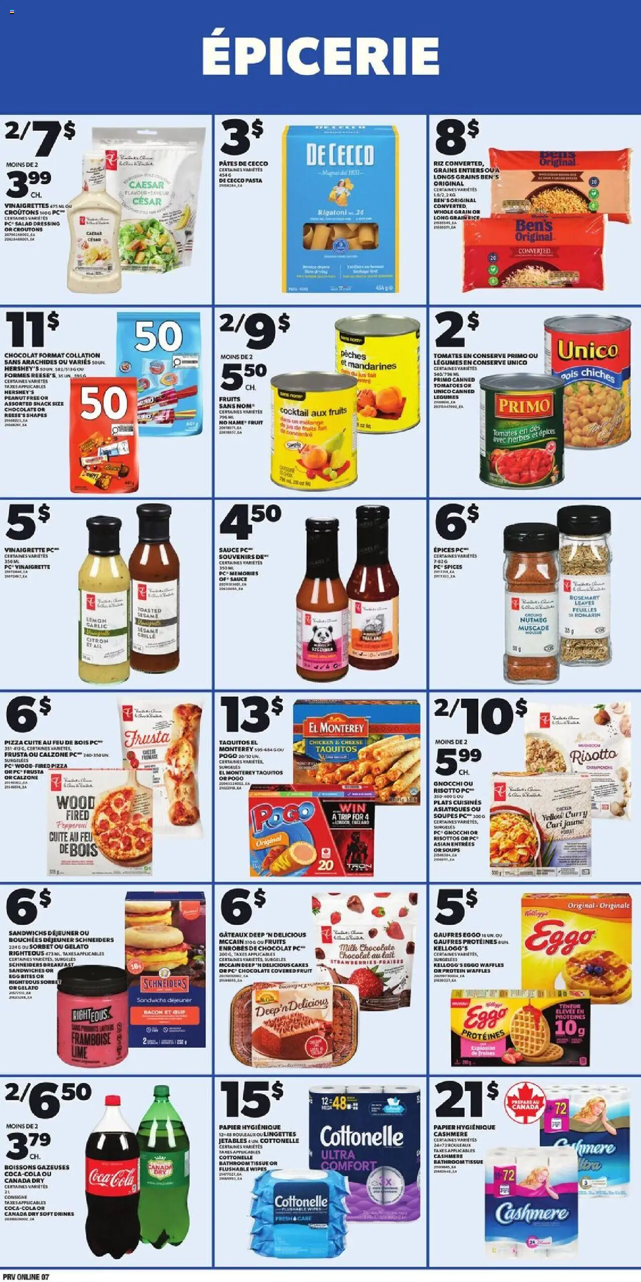Provigo flyer valid from 09.10.2025 | Page: 8 | Products: Rice, Pasta, Salad, Milk