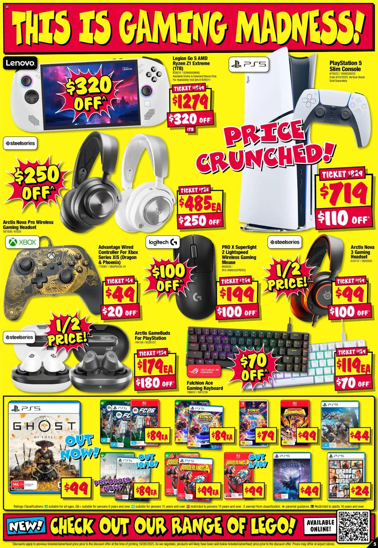 JB Hi-Fi catalogue - valid from 02.10.2025 | Page: 5 | Products: Controller, Mouse, Playstation, Xbox