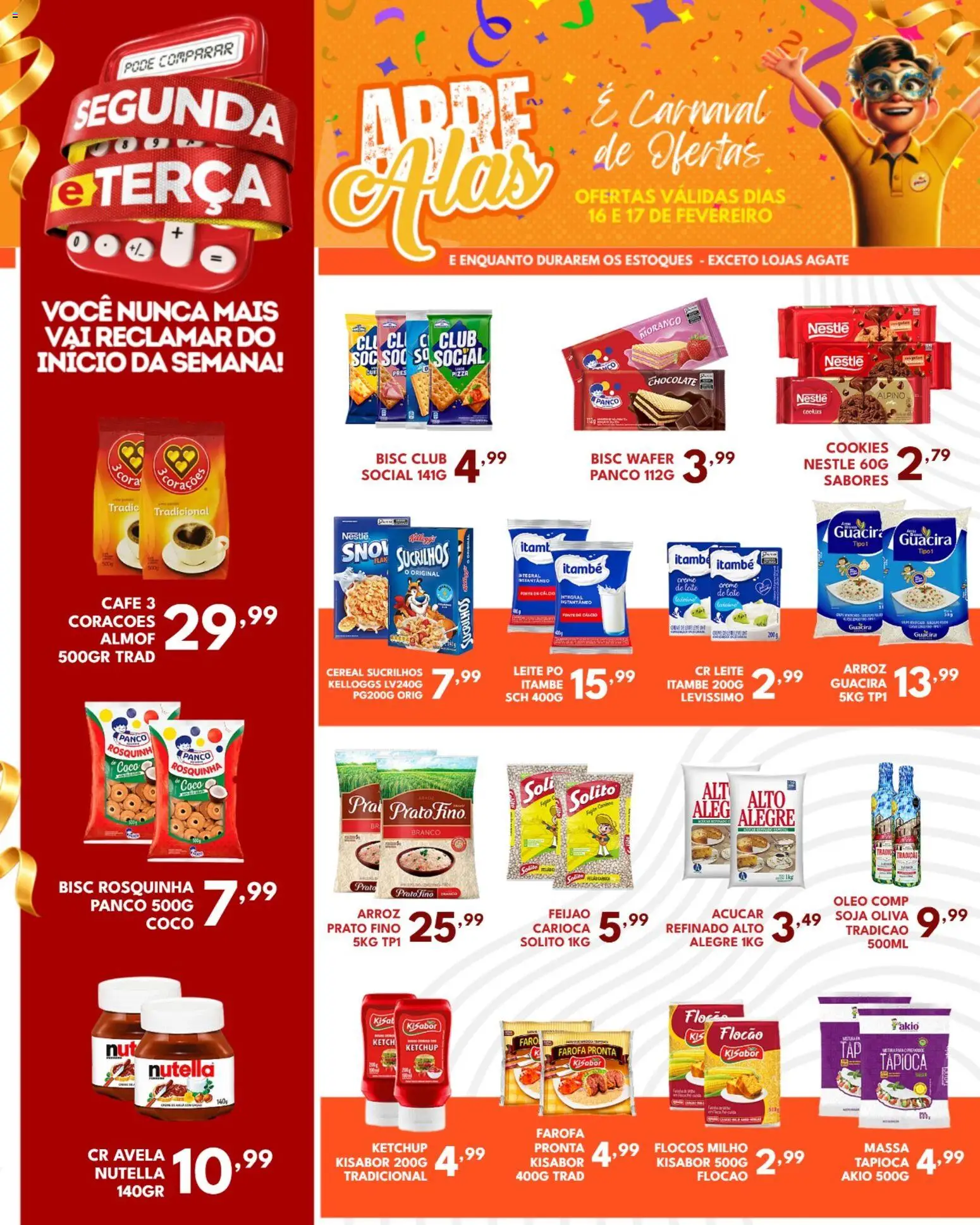 Rede Plus Supermercados Folheto - válido de 16.02.2026 | Página: 3 | Produtos: Feijão, Chocolate, Pizza, Rosquinha