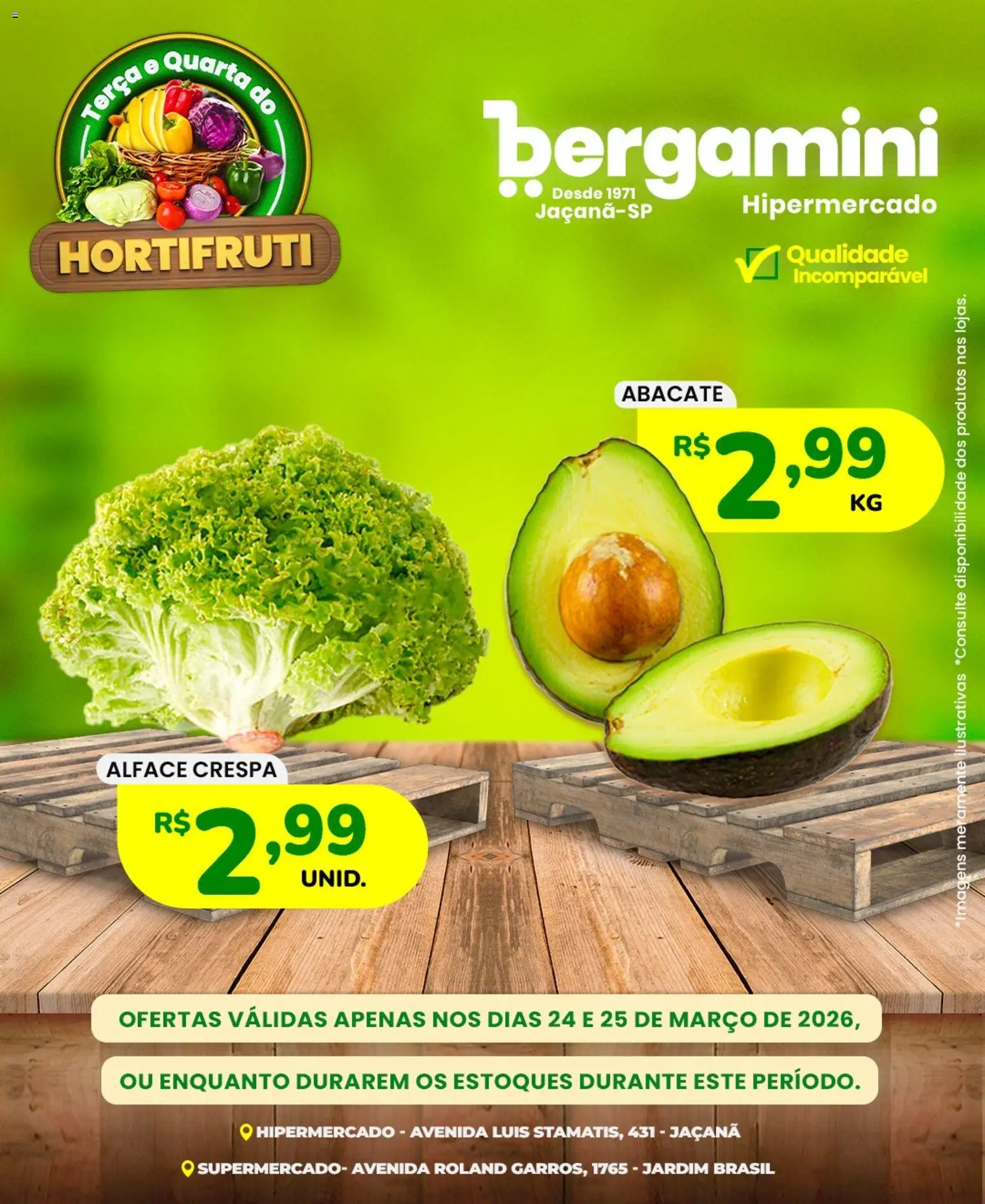 Supermercado Bergamini Folheto - válido de 24.03.2026 | Página: 5 | Produtos: Alface