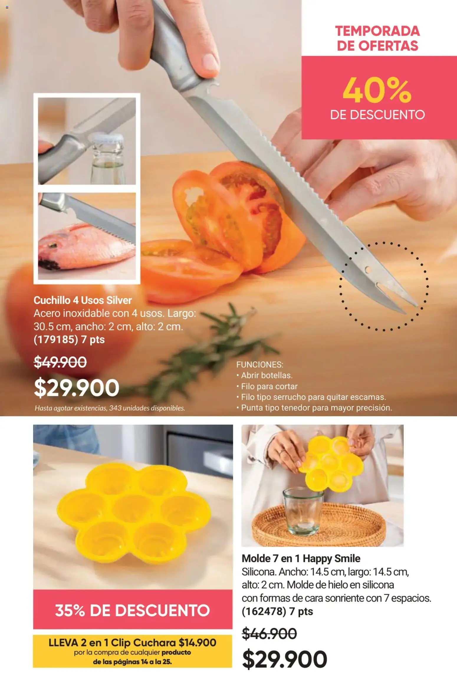 Avon revista - valida desde el 01.02.2026 | Página: 25 | Productos: Tenedor, Molde, Cuchara, Cuchillo