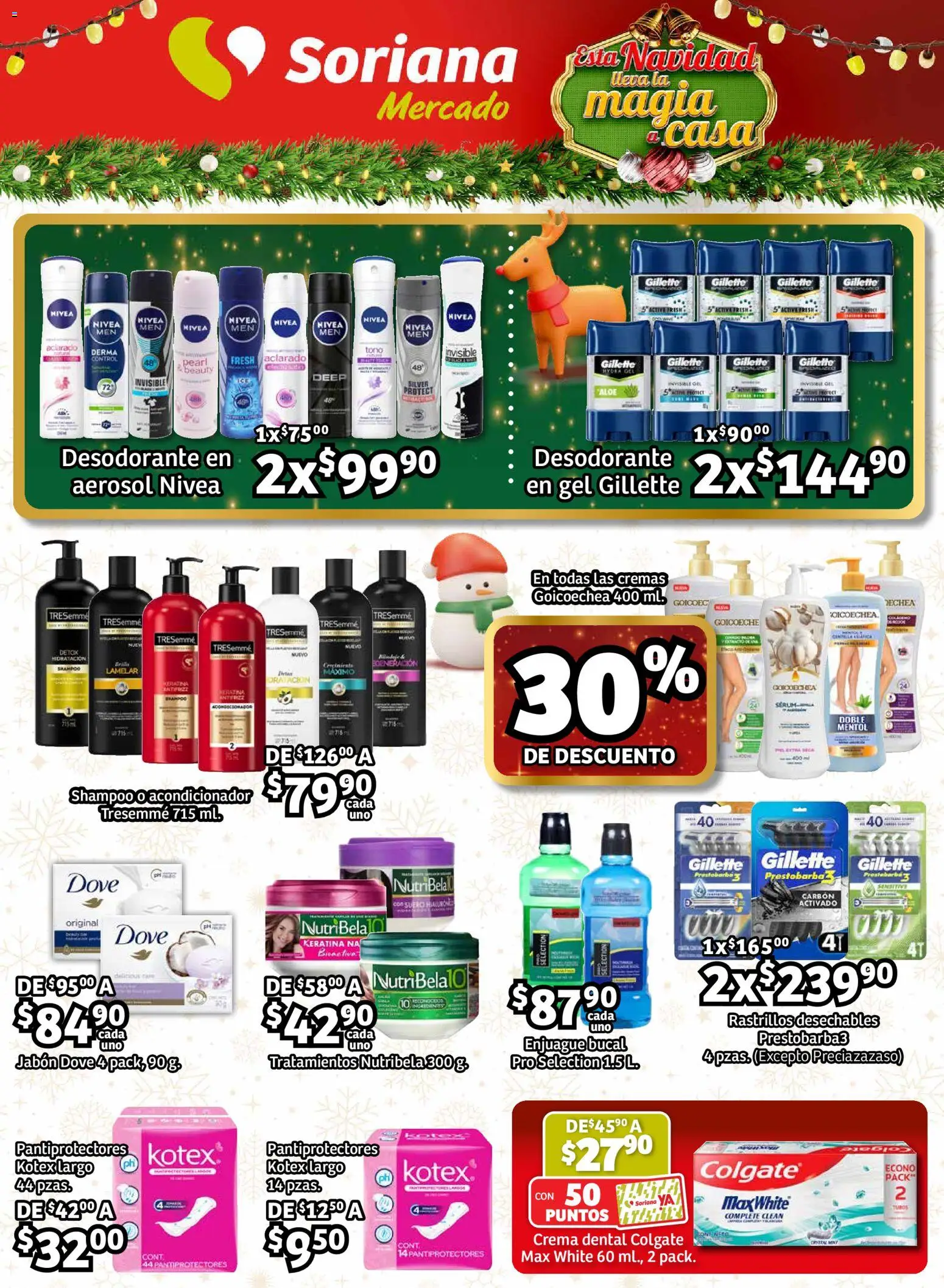 Nuevas ofertas de Soriana válidas en toda la República Mexicana desde el 13.11.2025. ¡Encuentra las mejores ofertas en Soriana - Pesito Valedor Mercado: Ags, Col, Gto, Jal, Mich! | Página: 15 | Productos: Enjuague bucal, Crema, Acondicionador, Jabón