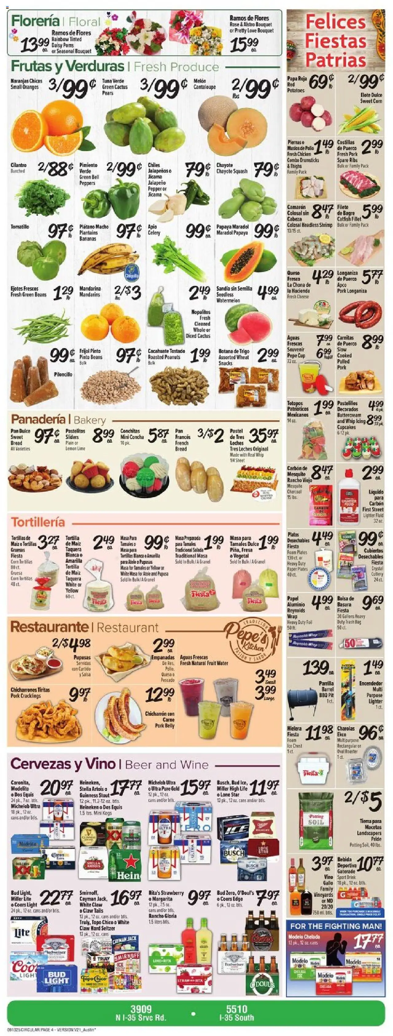 Fiesta Mart Weekly Ad - valid from 10.09.2025 | Page: 4 | Products: Corn, Peppers, Beer, Pepper