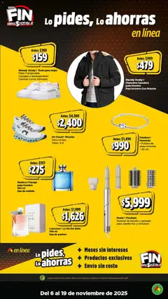 Vista previa de Bodega Aurrerá Buen Fin , nuevo folleto de la tienda, válido en México a partir del 06.11.2025 | Página: 22 | Productos: Tenis, Chamarra, Pulsera, Eau de toilette
