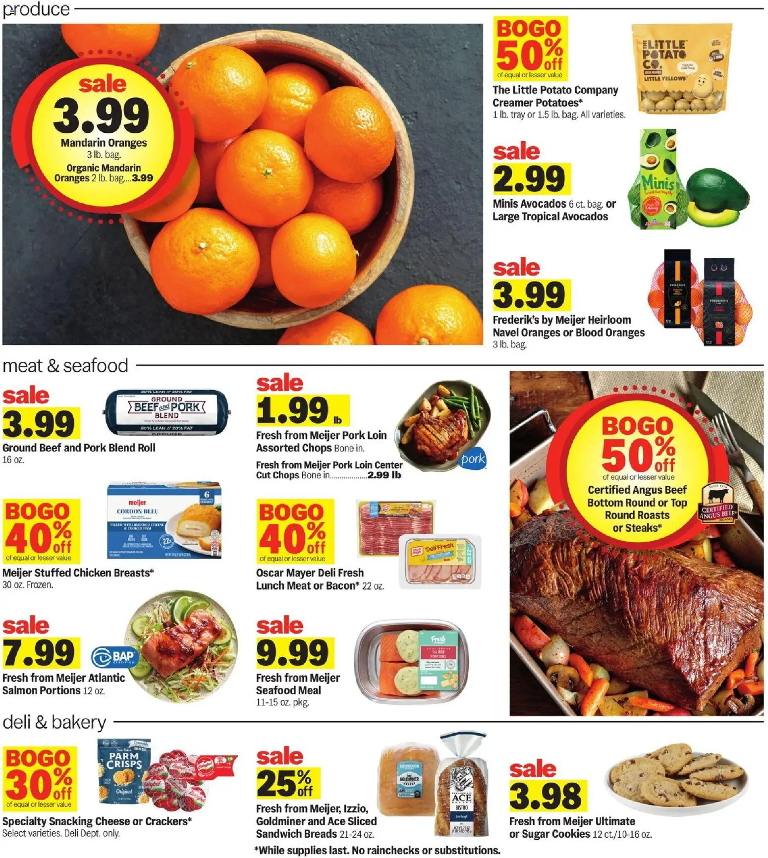 Meijer Weekly Ad - MI - valid from 02.01.2026 | Page: 2 | Products: Pork, Oranges, Beef, Sugar