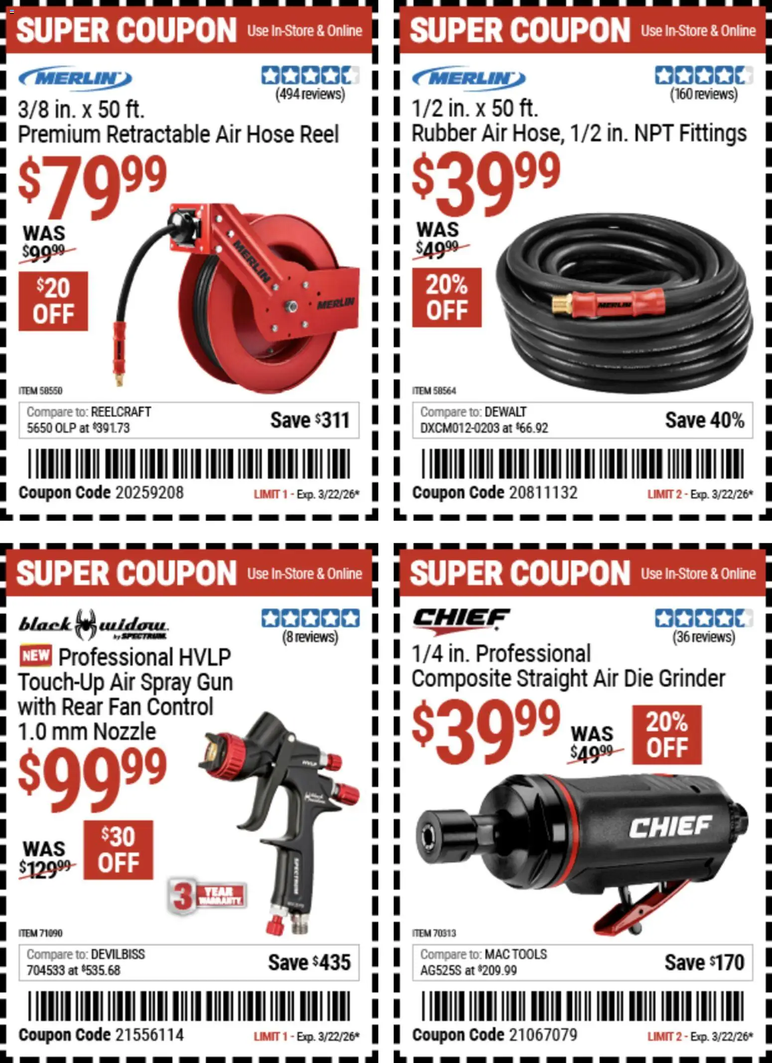 Harbor Freight Dollar Days - valid from 09.03.2026 | Page: 25 | Products: Die Grinder, Gun, Fan, Grinder