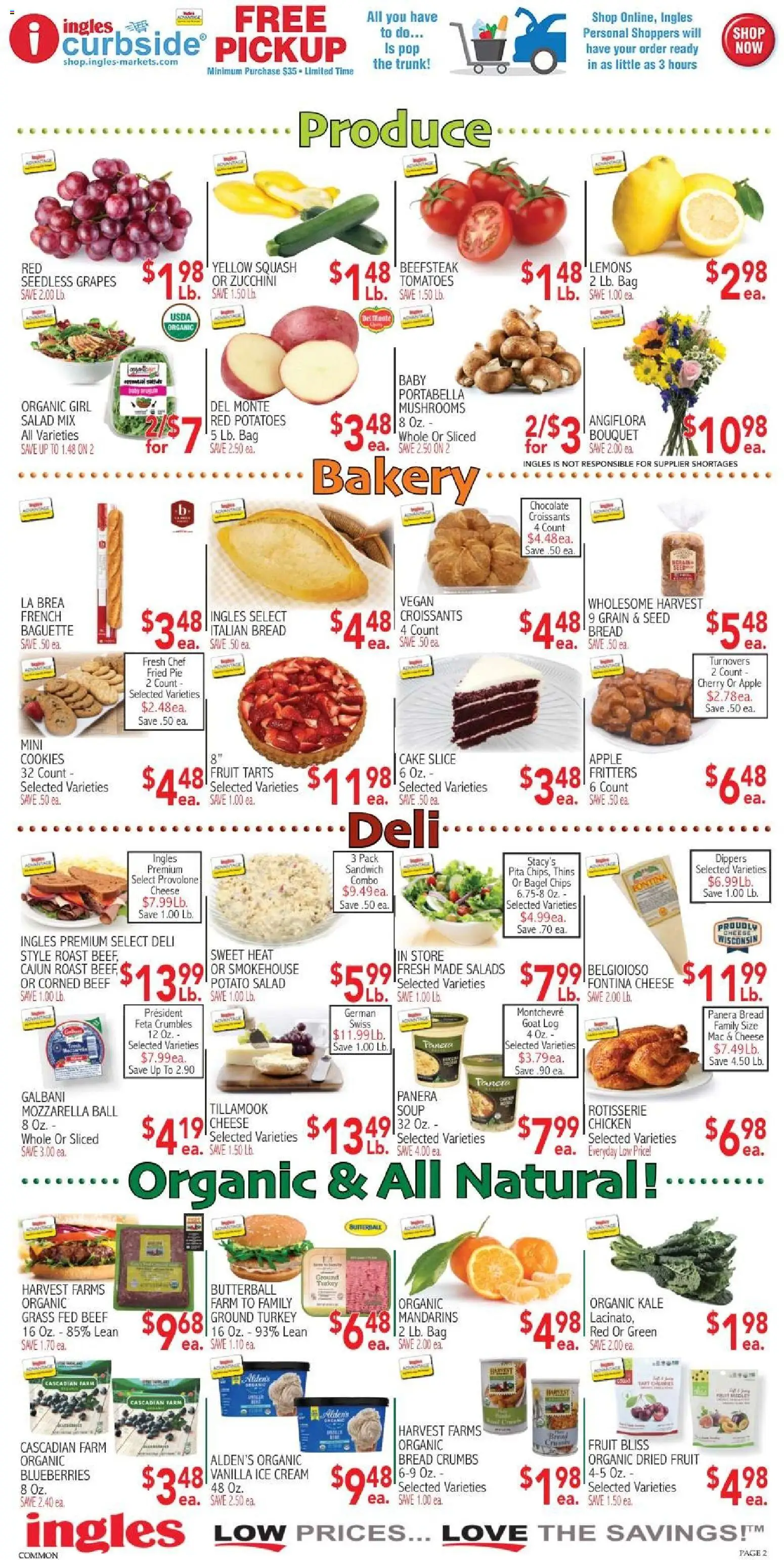 Ingles Weekly Ad - valid from 08.04.2026 | Page: 2 | Products: Squash, Mushrooms, Chips, Croissants
