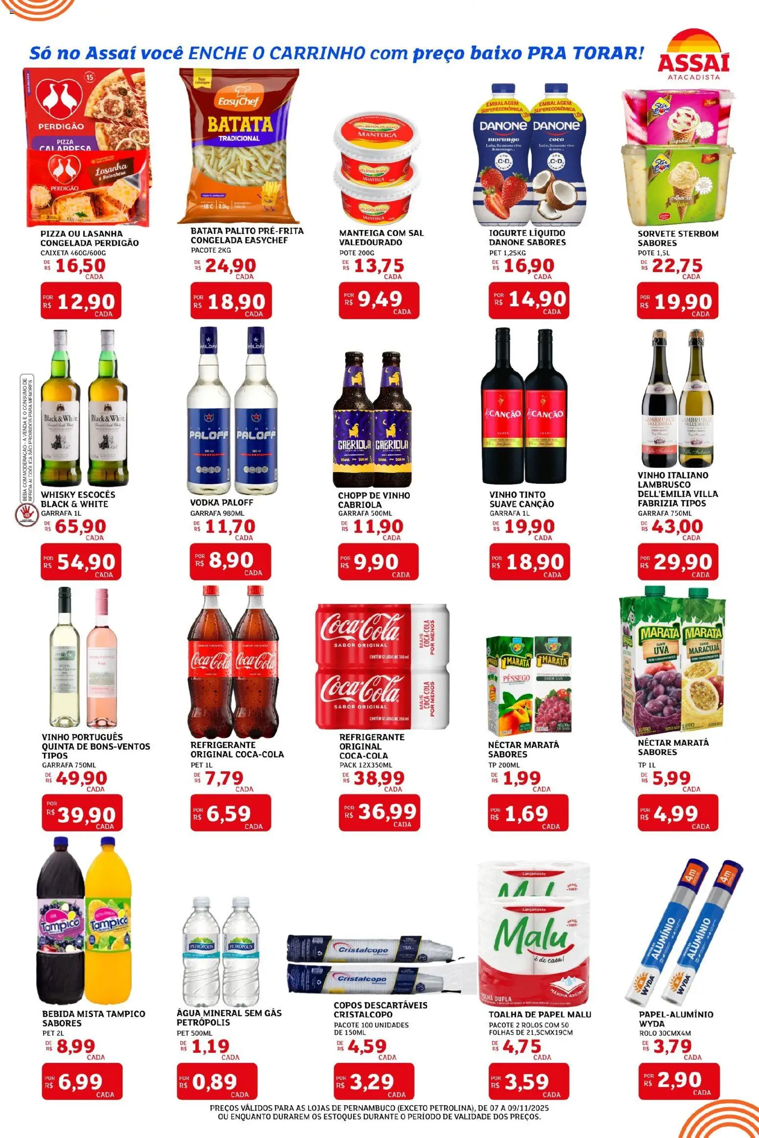 Assaí Atacadista Folheto - válido de 07.11.2025 | Página: 2 | Produtos: Coco, Manteiga, Copos descartáveis, Sal