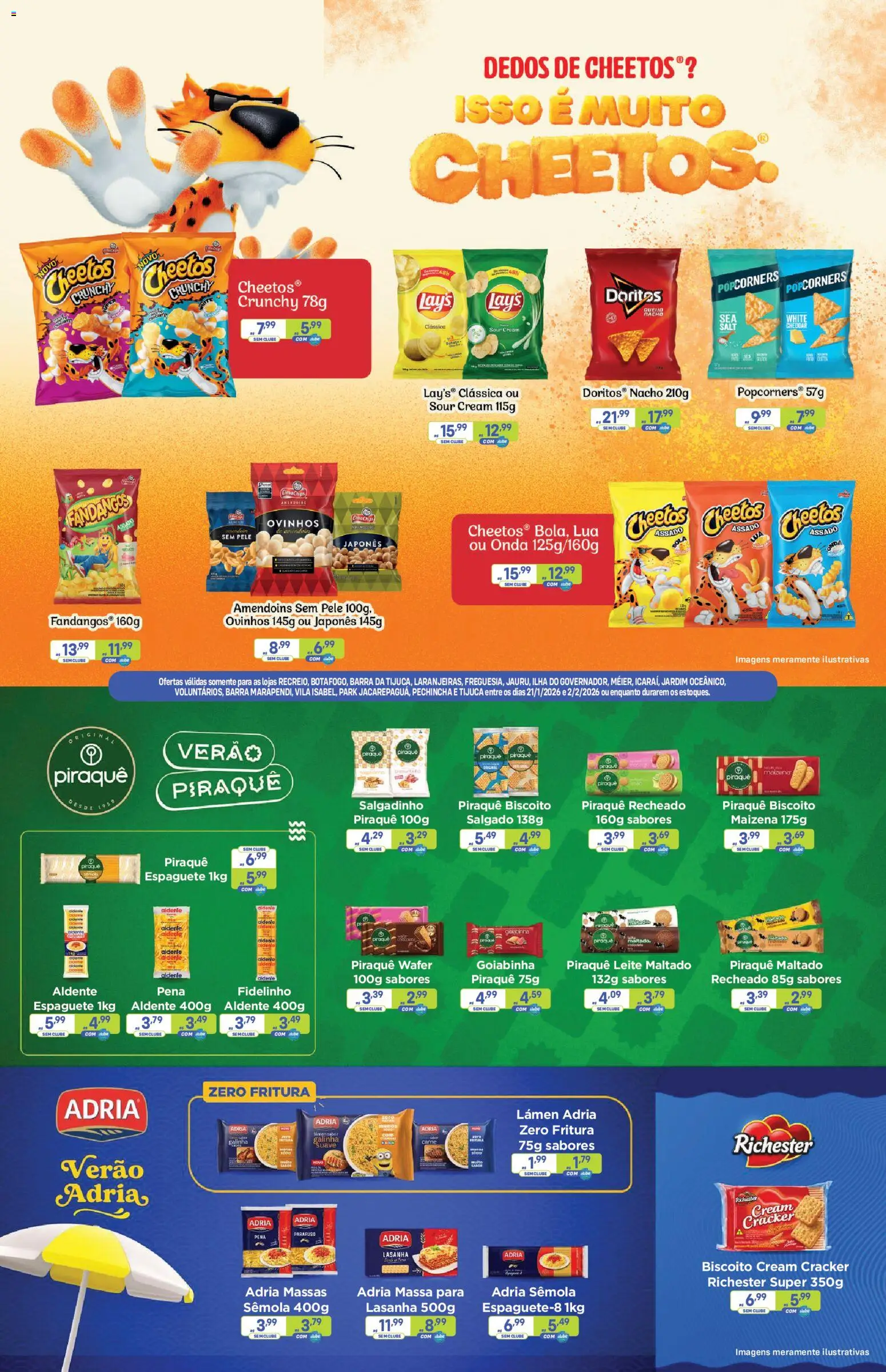 Prezunic Folheto - válido de 19.01.2026 | Página: 4 | Produtos: Elma Chips, Carne, Cheetos, Cream cracker