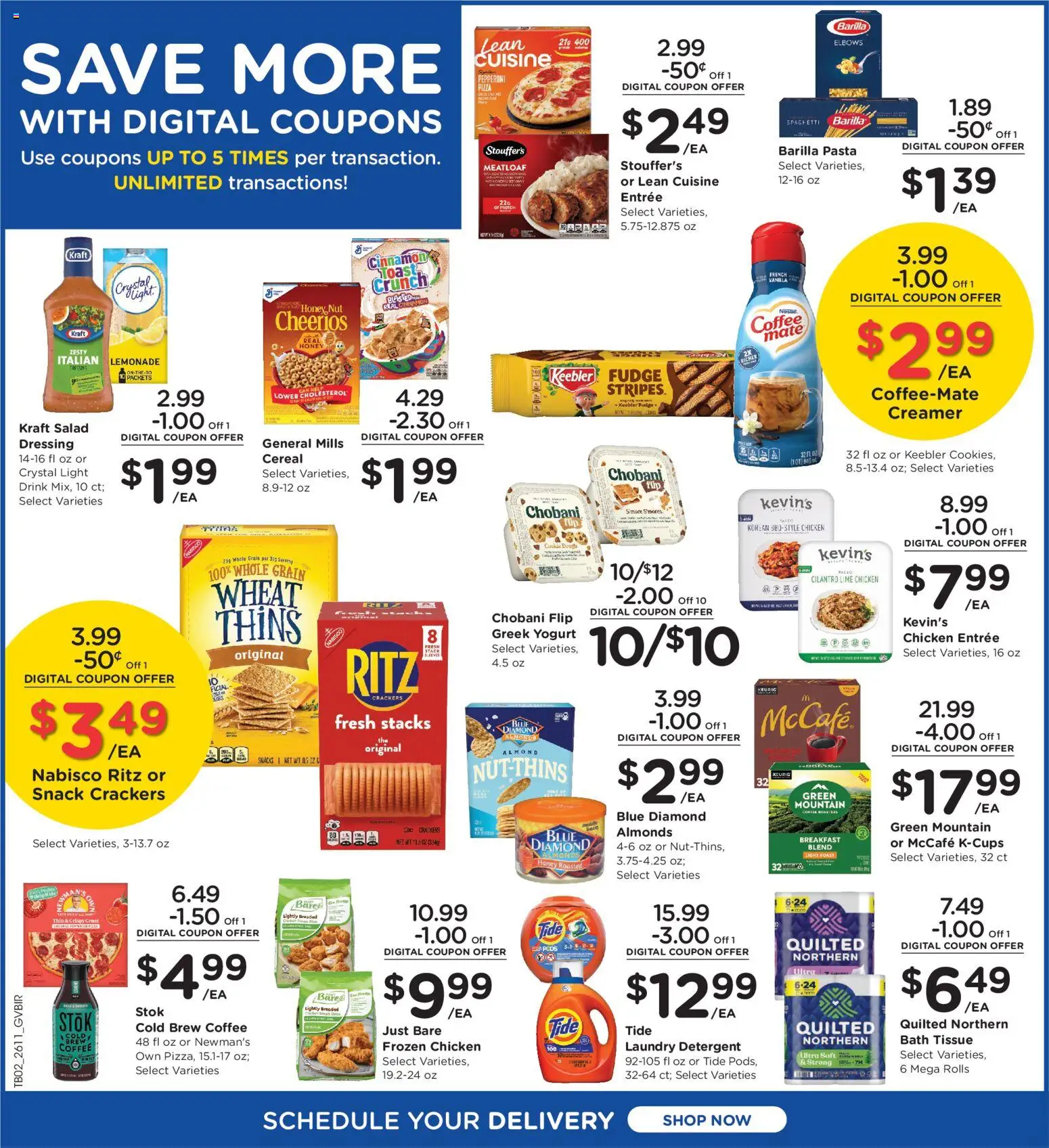 Kroger Ad - valid from 15.04.2026 | Page: 3 | Products: Yogurt, Pizza, Pasta, Salad