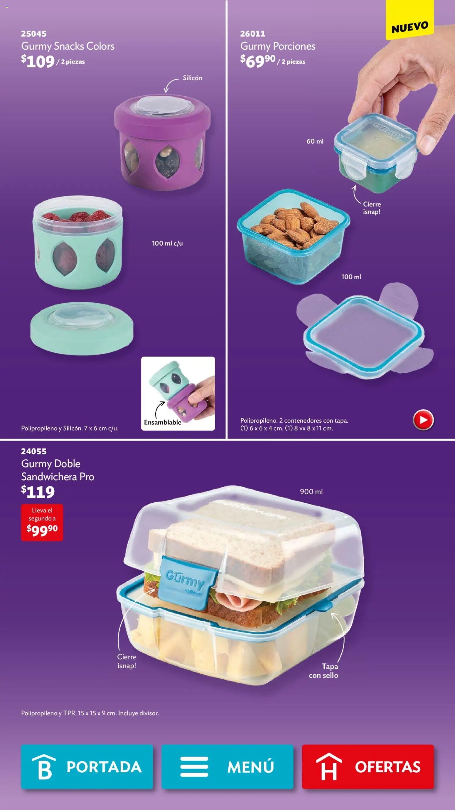 Nuevas ofertas de Betterware válidas en toda la República Mexicana desde el 05.01.2026. ¡Encuentra las mejores ofertas en Betterware campaña 1 2026! | Página: 57 | Productos: Sandwichera