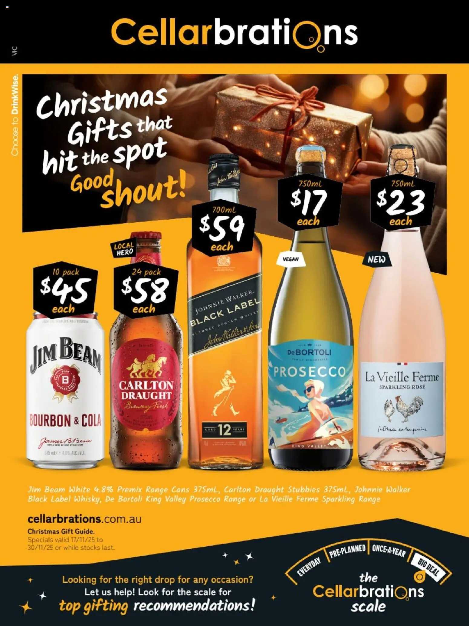 Cellarbrations catalogue - valid from 17.11.2025 | Page: 1 | Products: Bourbon, Scale