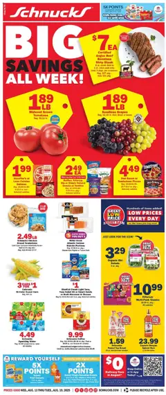 Preview of Schnucks weekly ads valid from 13.08.2025
