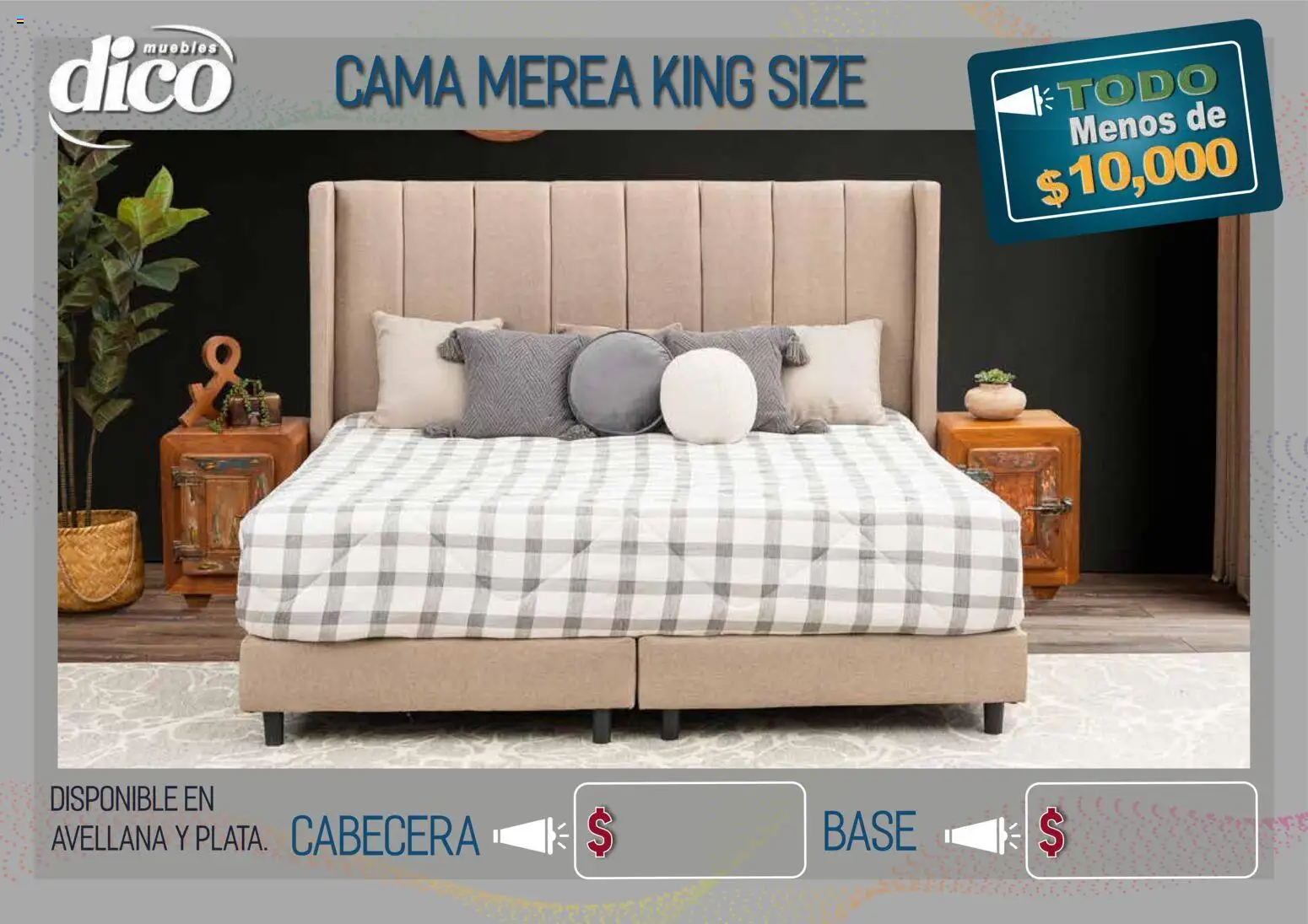 Nuevas ofertas de Muebles Dico válidas en toda la República Mexicana desde el 09.04.2026. ¡Encuentra las mejores ofertas en Muebles Dico catálogo Todo menos de 10000 Pacifico! | Página: 14 | Productos: Cabecera, Cama