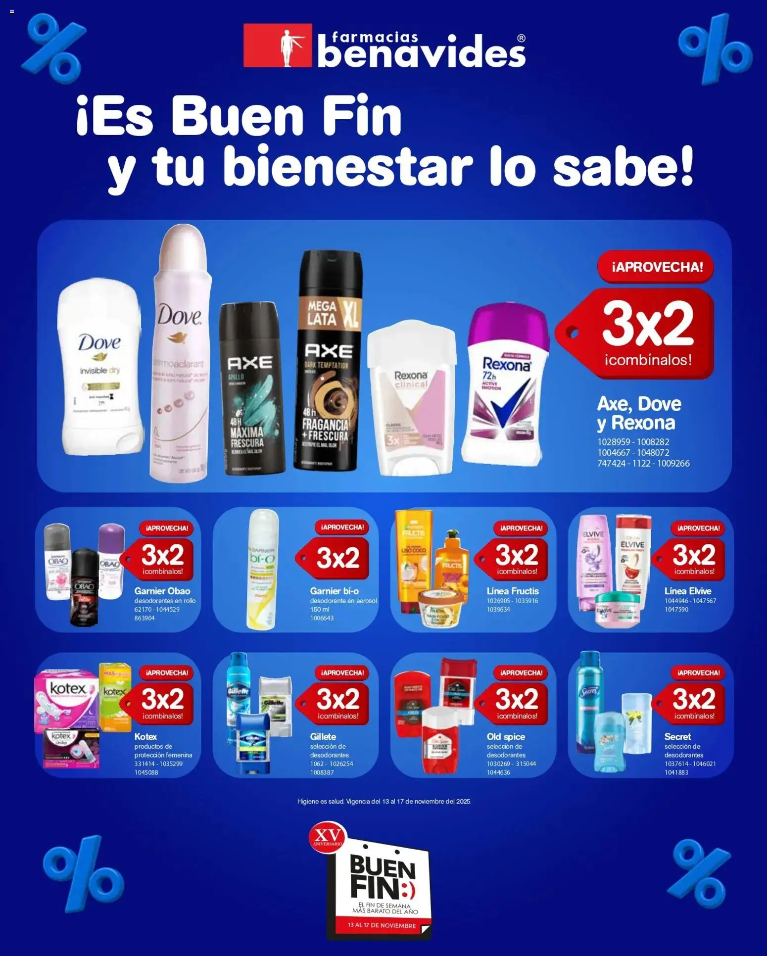 Nuevas ofertas de Farmacia Benavides válidas en toda la República Mexicana desde el 13.11.2025. ¡Encuentra las mejores ofertas en Farmacia Benavides Buen Fin ! | Página: 10 | Productos: Desodorante, Fragancia