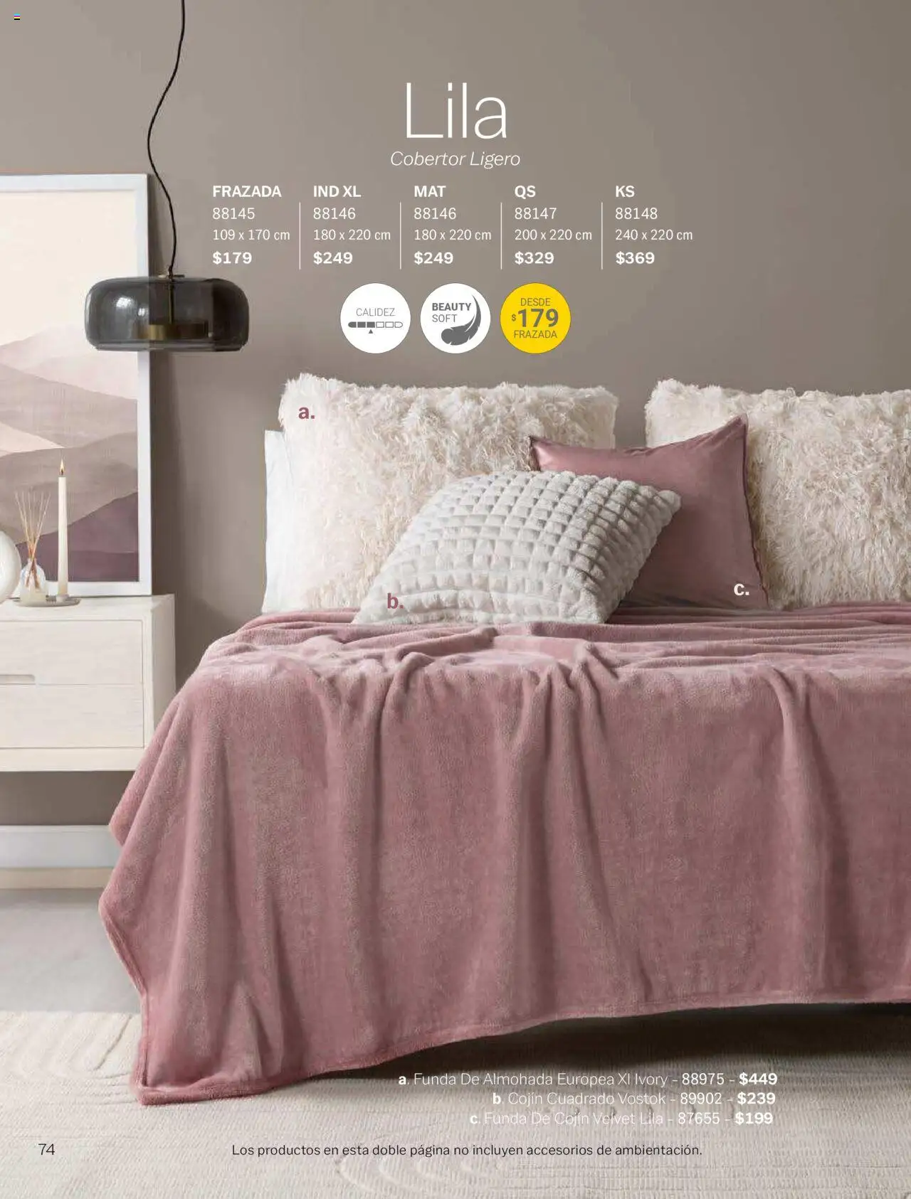 Nuevas ofertas de Vianney válidas en toda la República Mexicana desde el 15.08.2025. ¡Encuentra las mejores ofertas en Vianney - Catálogo Invierno! | Página: 76 | Productos: Cobertor, Funda, Funda de almohada, Almohada