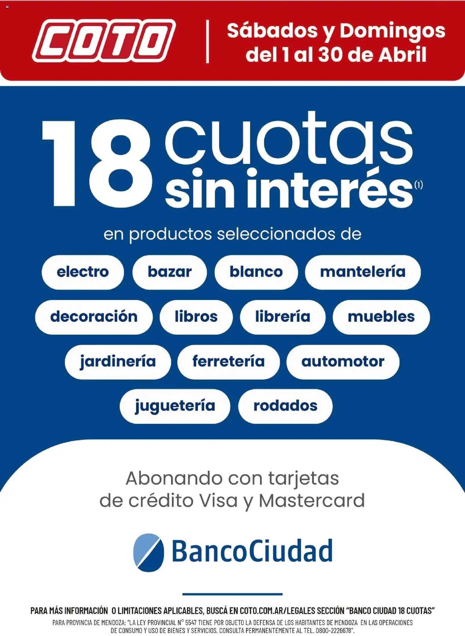 Coto - Banco Ciudad Abril │ válido desde el 01.04.2026 | Página: 1 | Productos: Banco