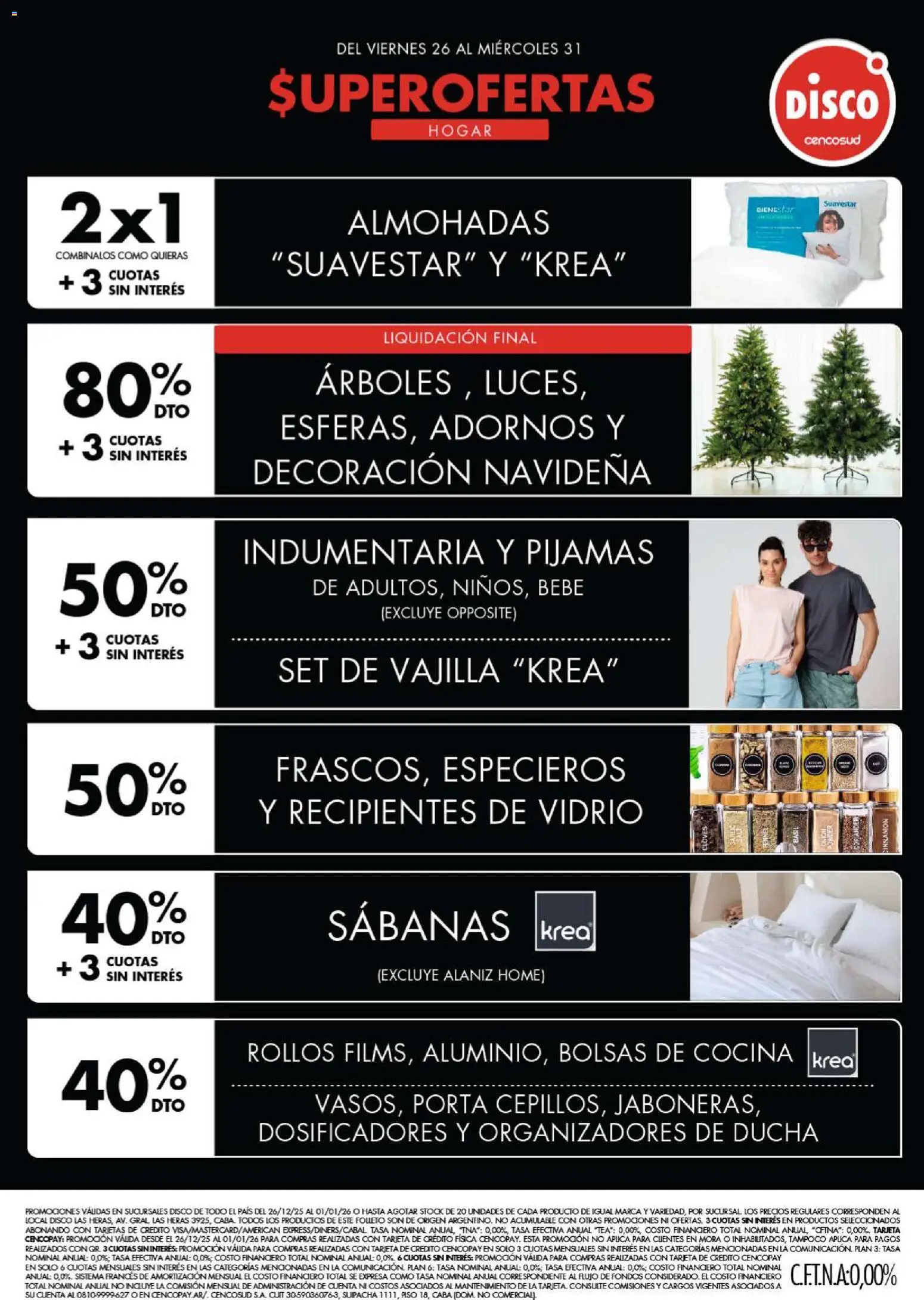 Disco - Ofertas | Electro, T. Libre y más │ válido desde el 25.12.2025 | Página: 2 | Productos: Disco, Cocina, Sabanas, Ducha