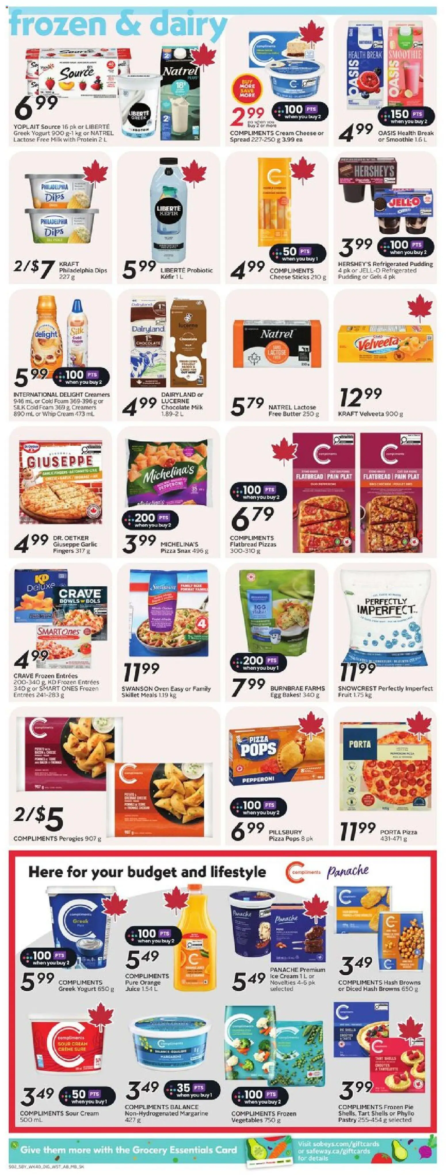 Safeway flyer valid from 29.01.2026 | Page: 10 | Products: Sour cream, Butter, Chocolate, Juice