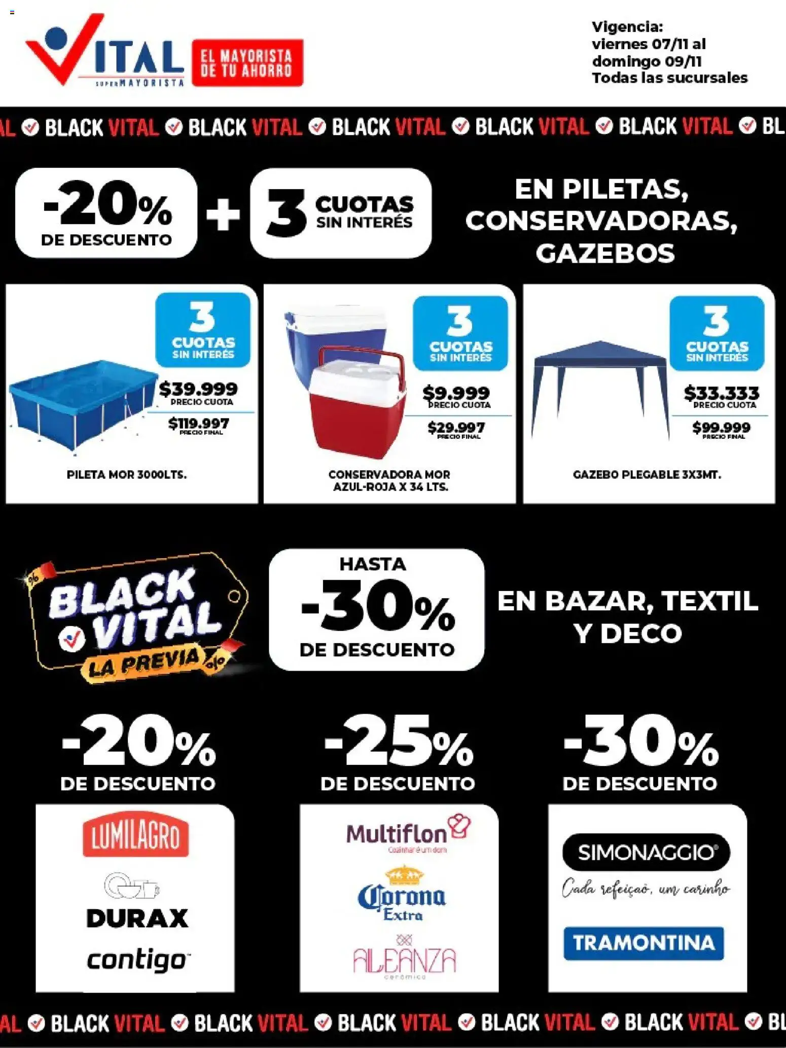 Vital - Black Vital │ válido desde el 07.11.2025 | Página: 4 | Productos: Conservadora, Gazebo, Pileta