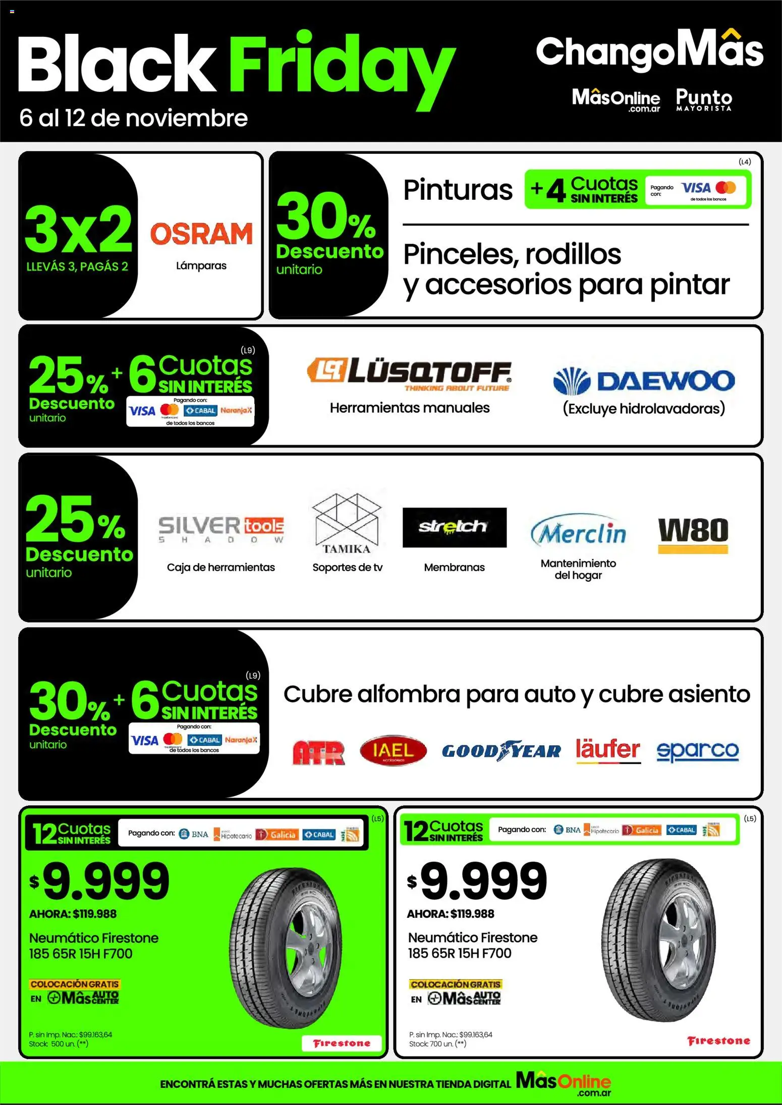 Changomas Black Friday │ válido desde el 06.11.2025 | Página: 10 | Productos: Caja de herramientas, Caja, Alfombra