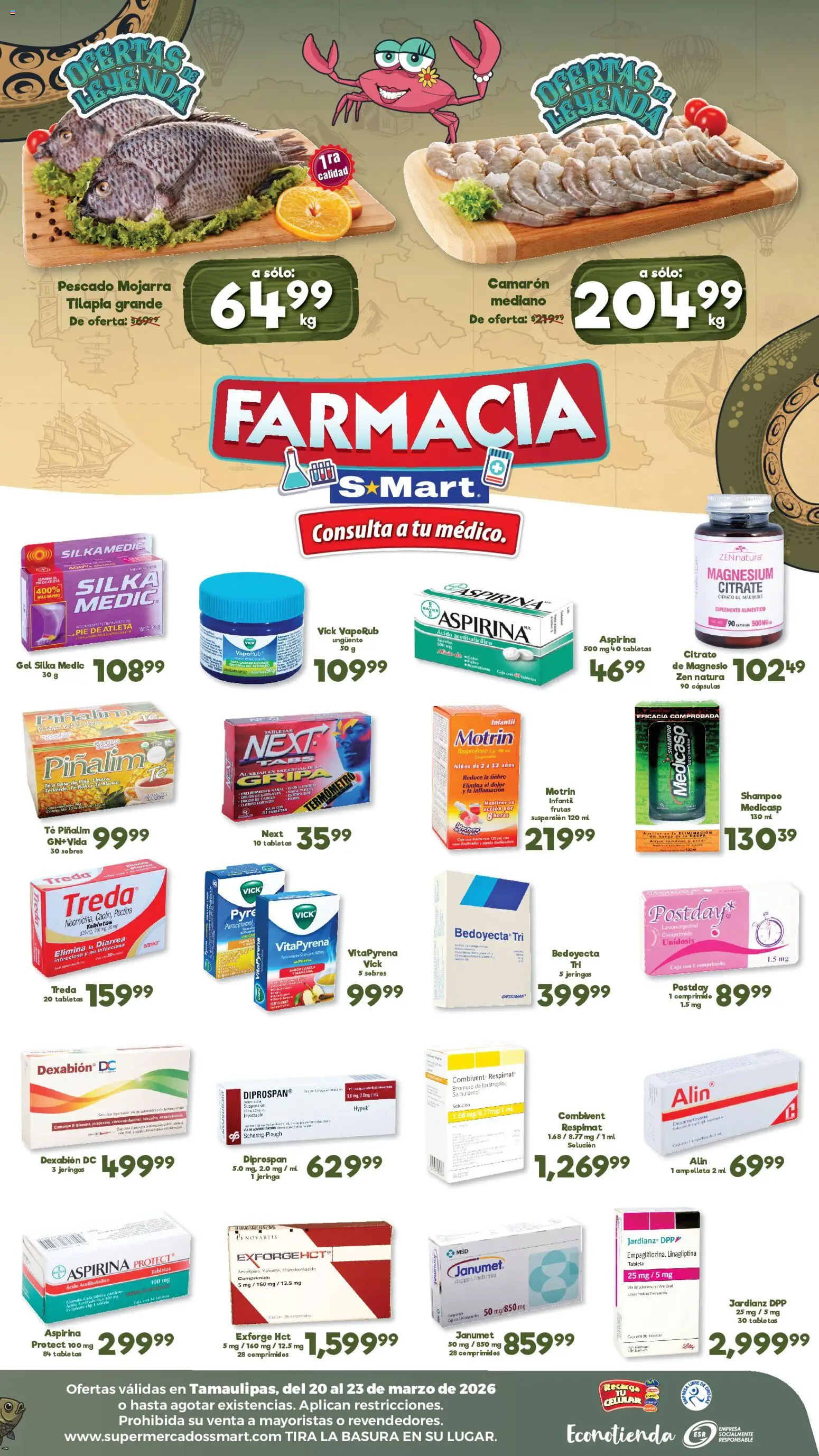 Nuevas ofertas de S-Mart válidas en toda la República Mexicana desde el 20.03.2026. ¡Encuentra las mejores ofertas en S-Mart folleto Ofertas de feria Nuevo Laredo ! | Página: 2 | Productos: Manzana, Té, Caja, Tableta