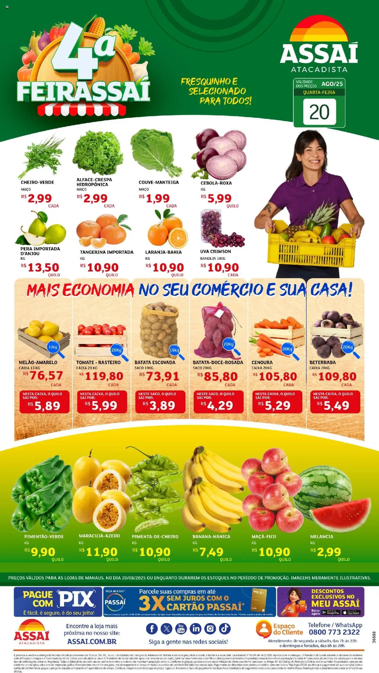 Assaí Atacadista Folheto - válido de 20.08.2025 | Página: 1 | Produtos: Beterraba, Pneus, Base, Cenoura