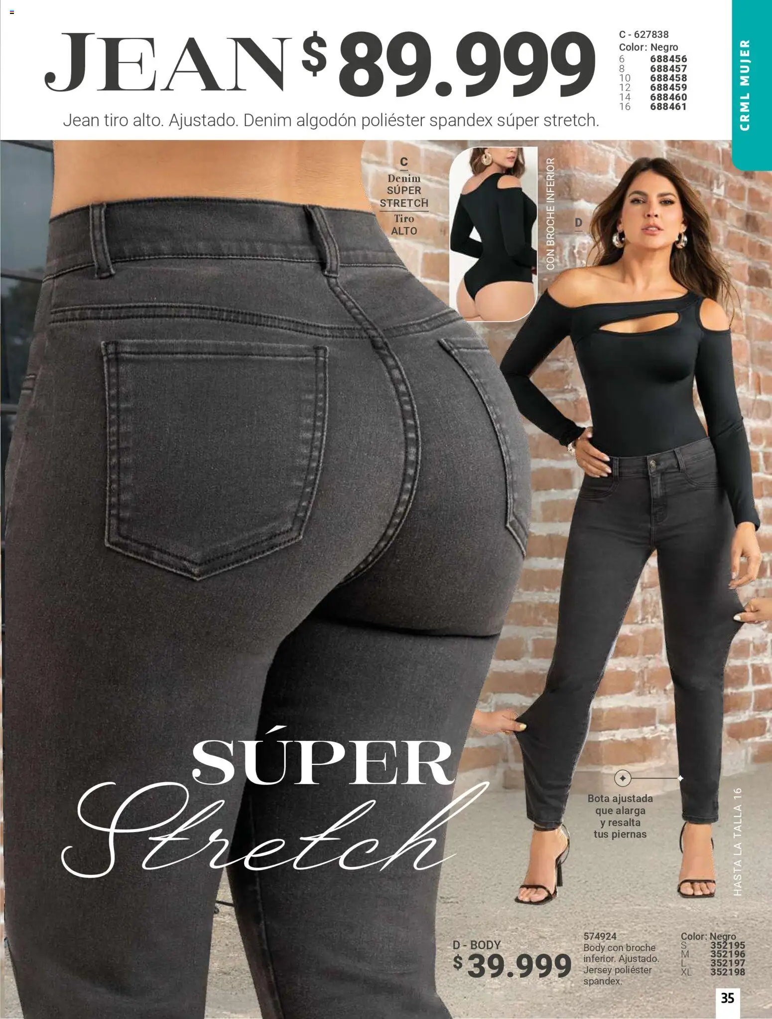 Carmel revista - valida desde el 01.04.2026 | Página: 35 | Productos: Algodón, Body, Jean