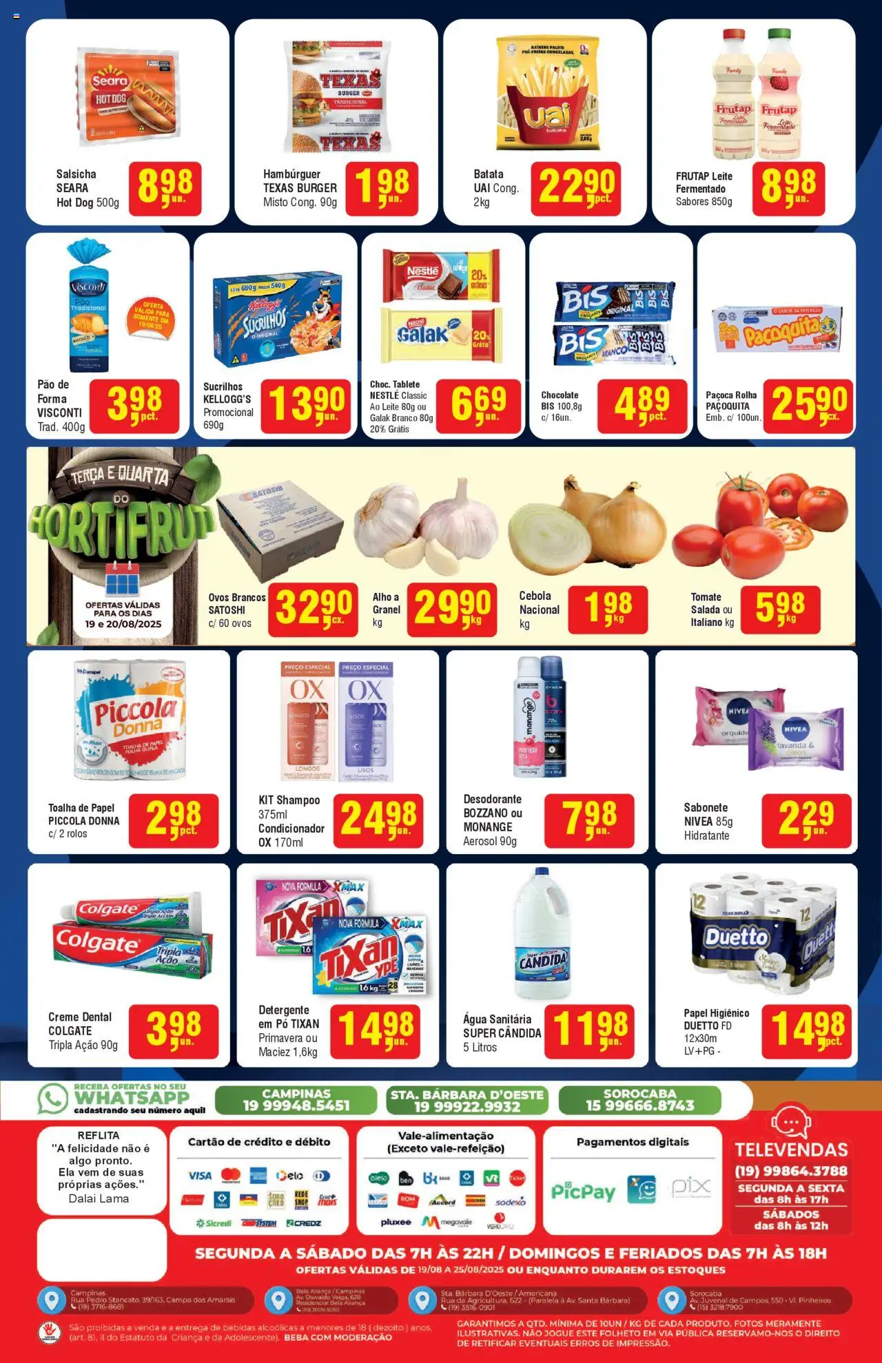 Higa Atacado Folheto - válido de 19.08.2025 | Página: 2 | Produtos: Cebola, Pão, Sabonete, Salada