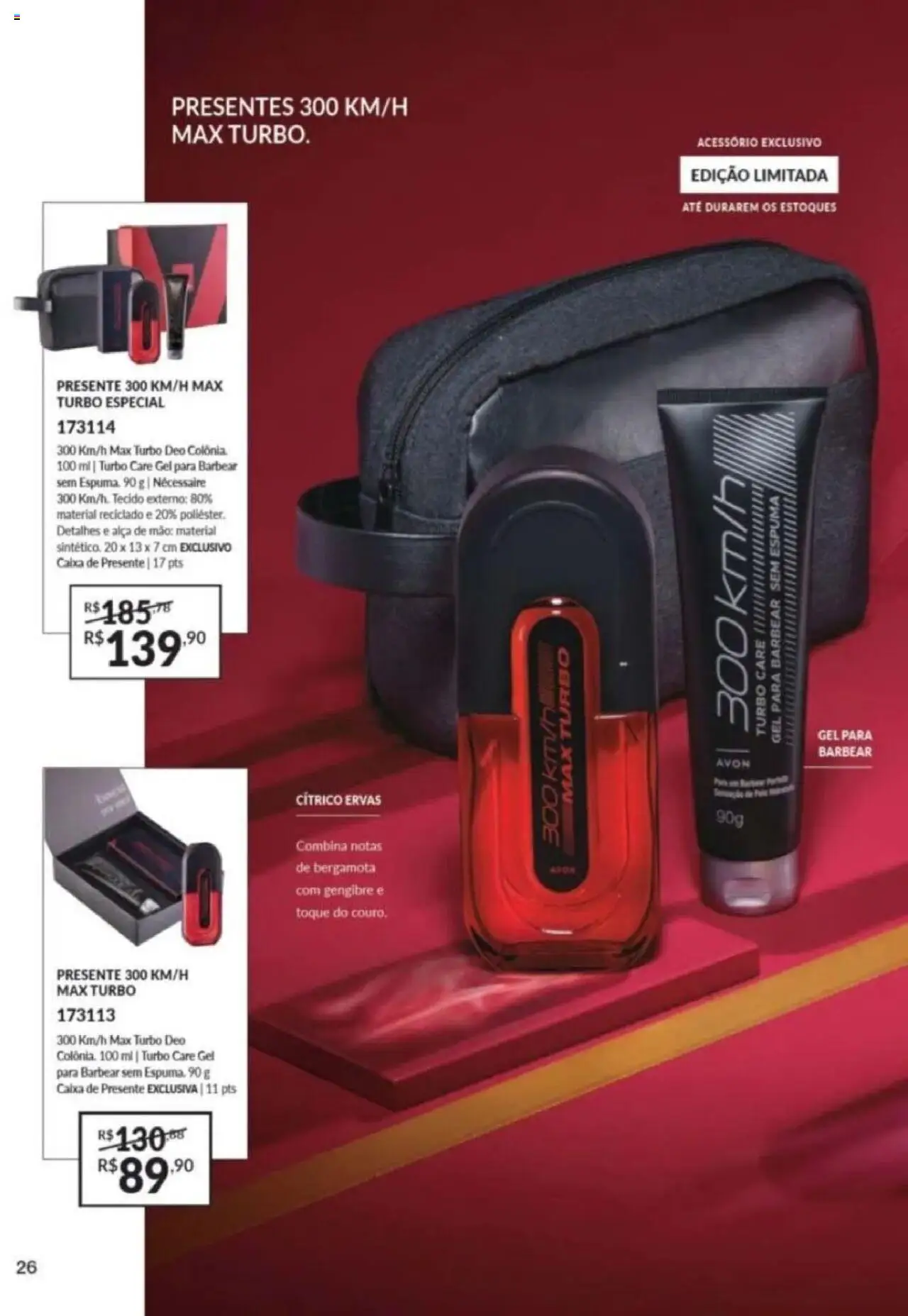 Avon Folheto - válido de 26.09.2025 | Página: 190 | Produtos: Bergamota, Gengibre, Caixa, Tecido