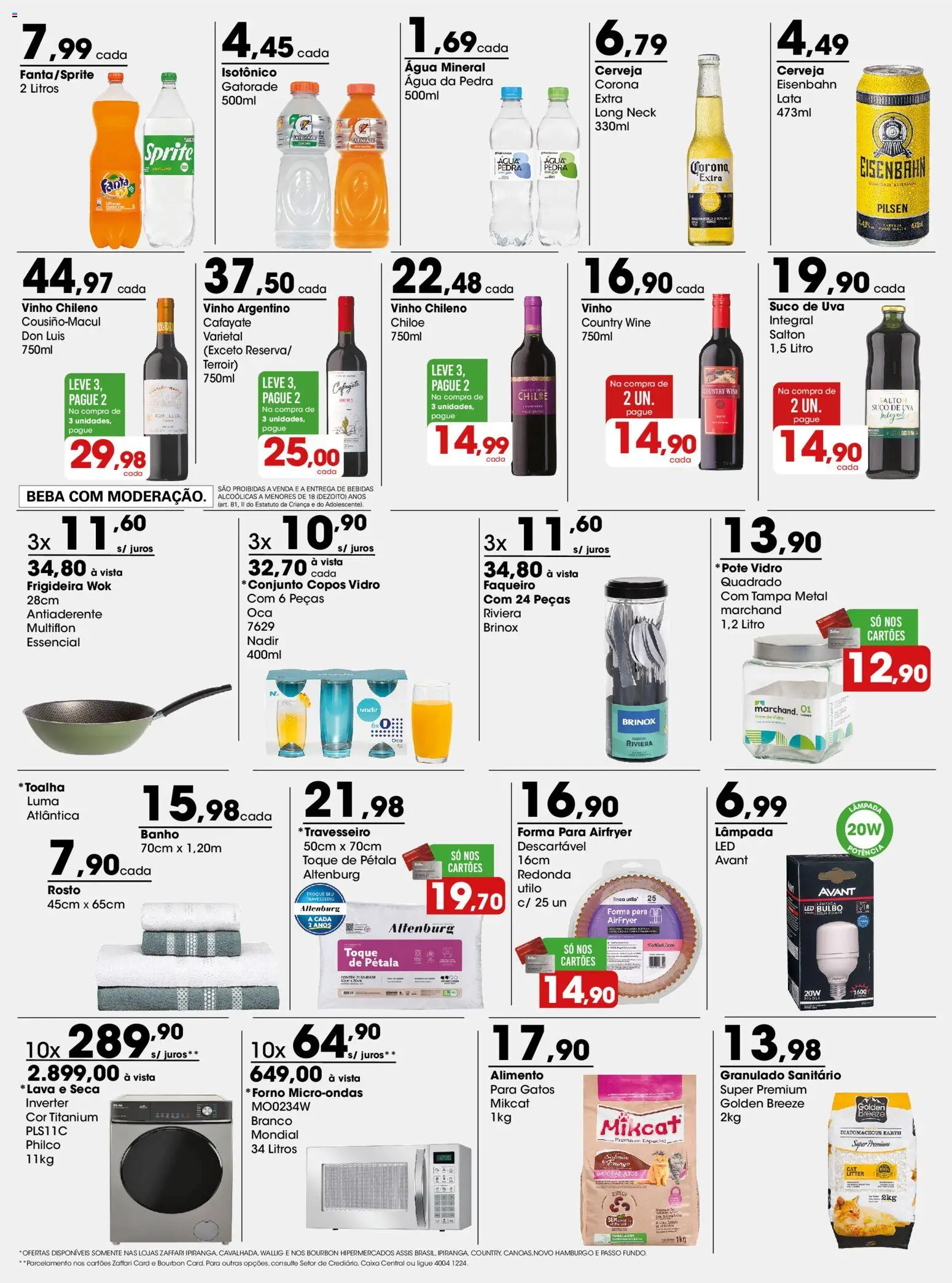 Zaffari Folheto - válido de 06.04.2026 | Página: 3 | Produtos: Forno, Lâmpada, Eisenbahn, Microondas