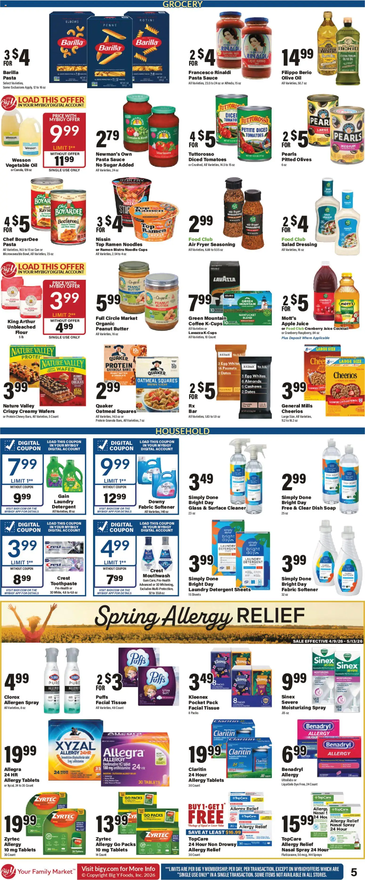 Big Y Weekly Ad - valid from 09.04.2026 | Page: 7 | Products: Butter, Oil, Juice, Detergent