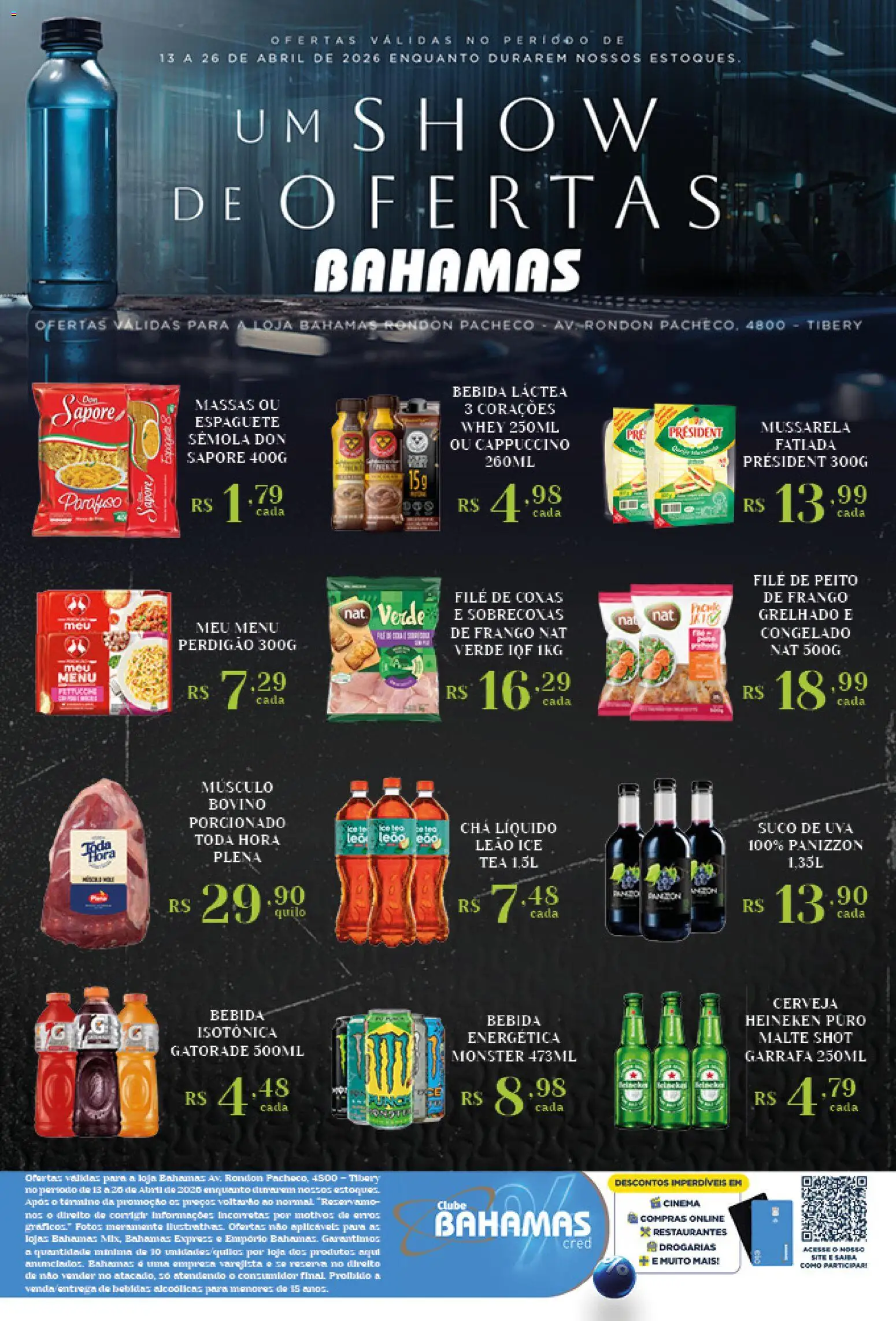 Bahamas Supermercados Folheto - válido de 13.04.2026 | Página: 2 | Produtos: Gatorade, Suco, Cerveja, Monster