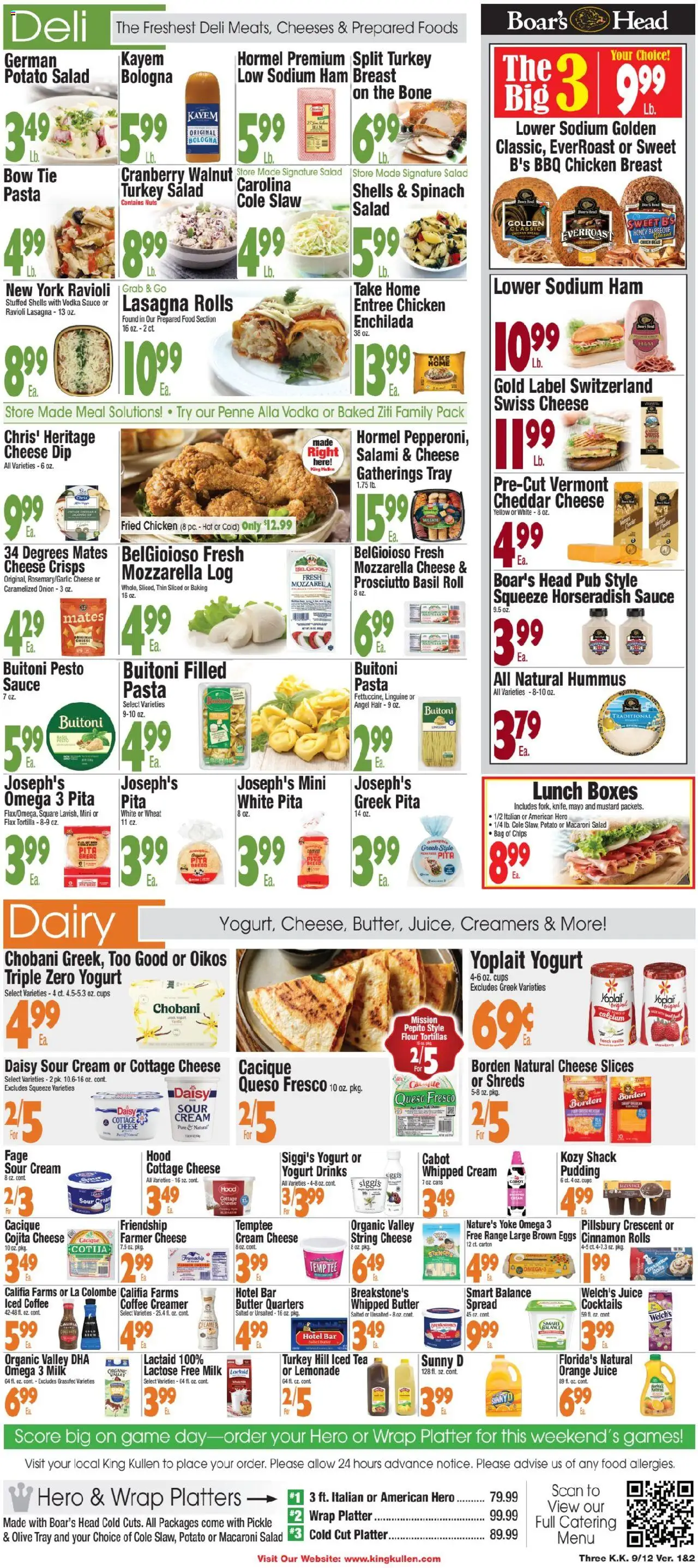 King Kullen Weekly Ad - valid from 12.09.2025 | Page: 3 | Products: Eggs, Bow, Nuts, Sauce