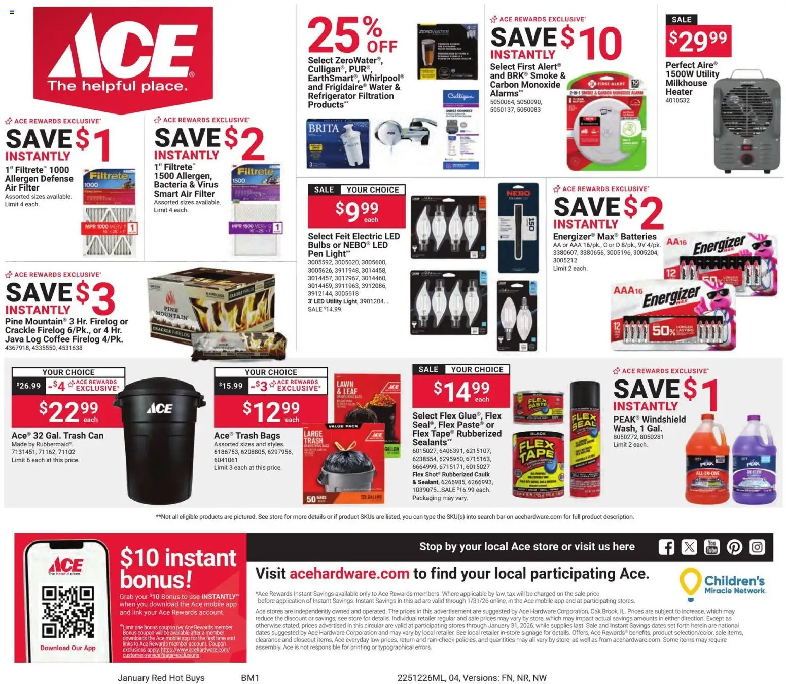 ACE Hardware Weekly Ad - valid from 26.12.2025 | Page: 4 | Products: Pen, Coffee, Windshield, Water