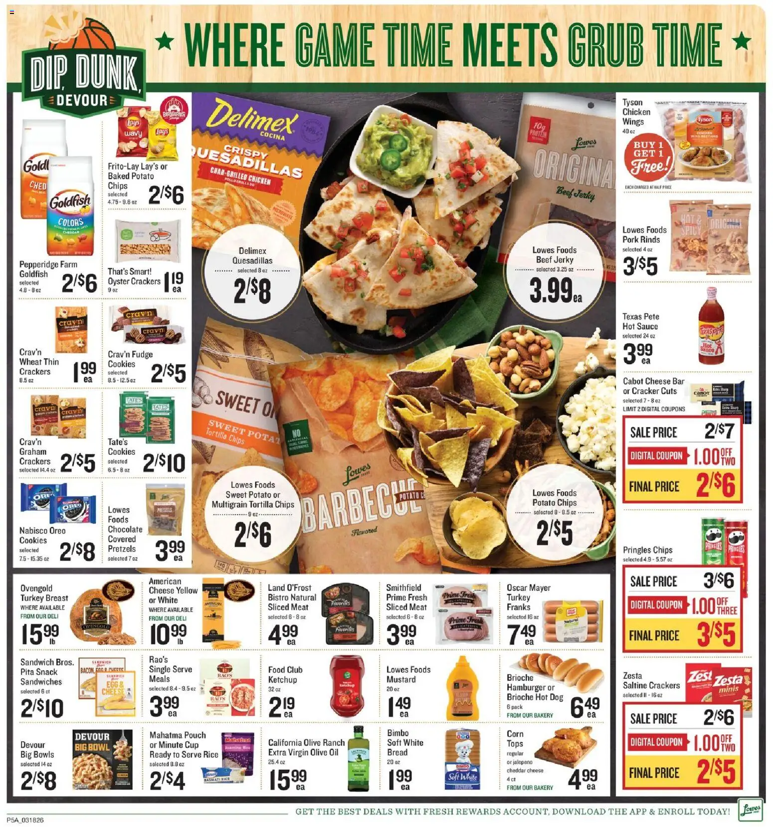 Lowes Foods Weekly Ad - valid from 18.03.2026 | Page: 7 | Products: Bread, Chocolate, Pork, Rice