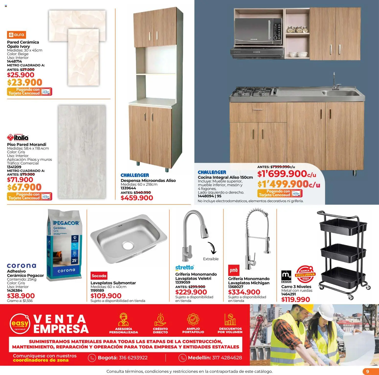 Easy revista - valida desde el 16.02.2026 | Página: 9 | Productos: Cocina, Cerámica, Mesón, Microondas