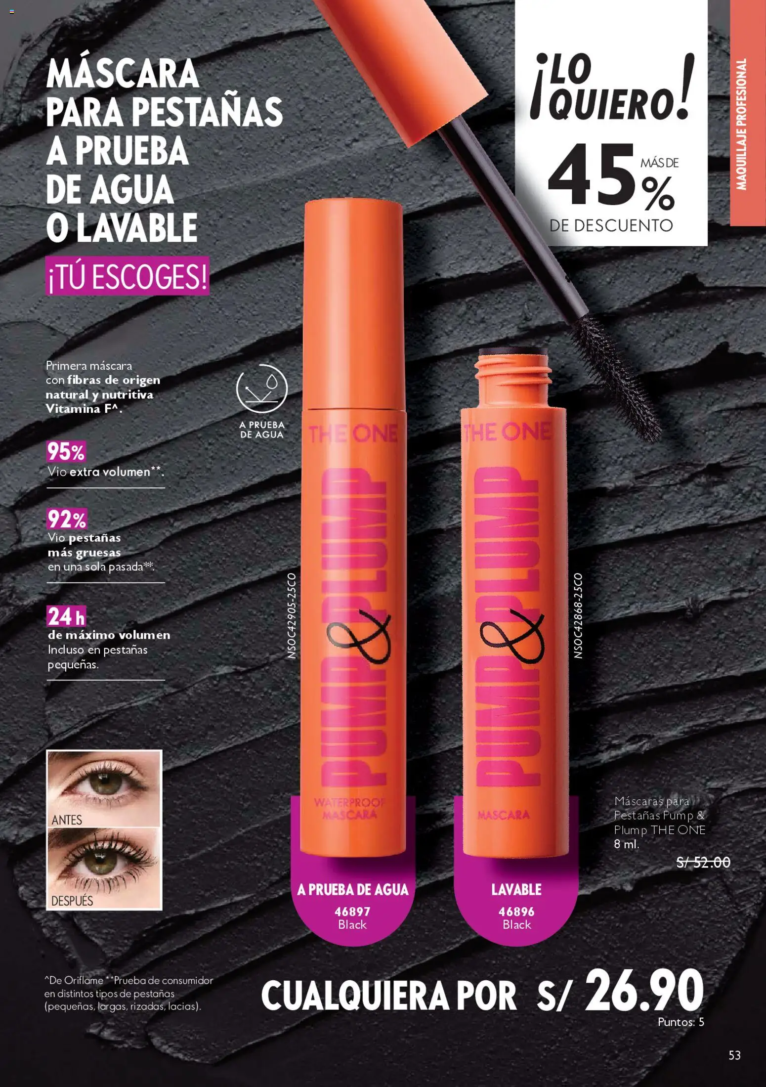 Catálogo Oriflame válido desde 18.04.2026 | Página: 53 | Productos: Máscara, Maquillaje