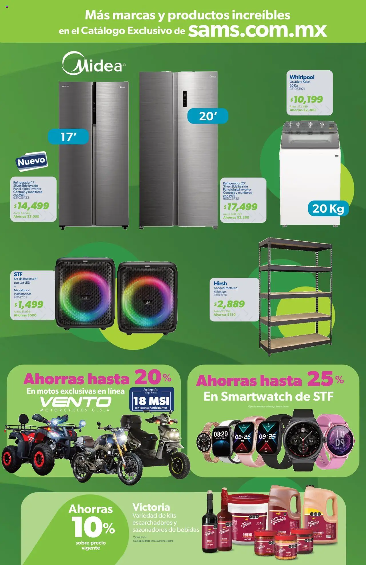 Nuevas ofertas de Sam's Club válidas en toda la República Mexicana desde el 09.09.2025. ¡Encuentra las mejores ofertas en Sam's Club - Catálogo Socio Fest Frontera! | Página: 8 | Productos: Refrigerador, Lavadora, Sobre