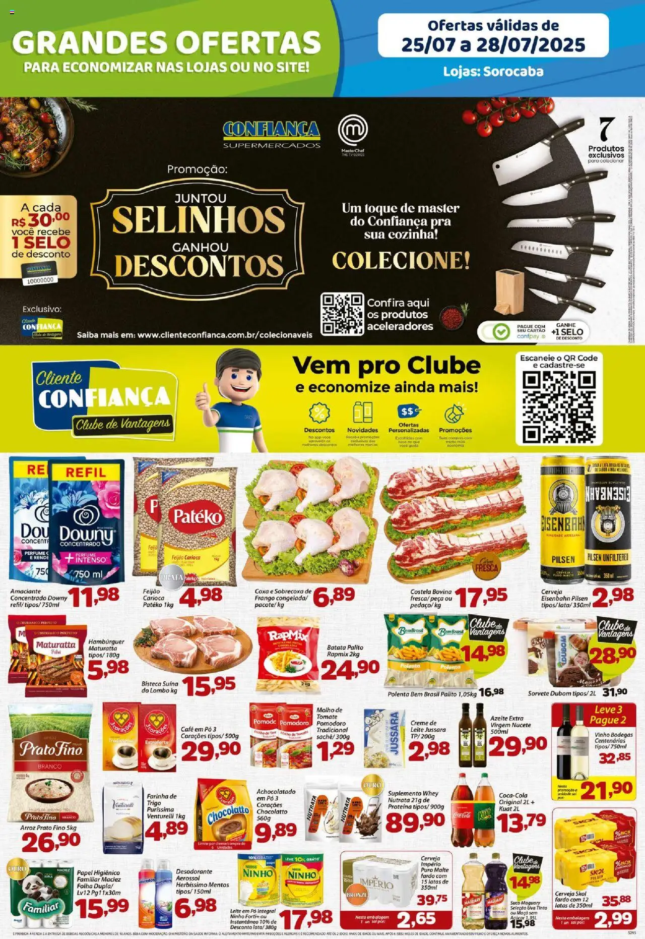 Confiança Folheto - válido de 25.07.2025 | Página: 1 | Produtos: Molho de tomate, Arroz, Açúcar, Azeite